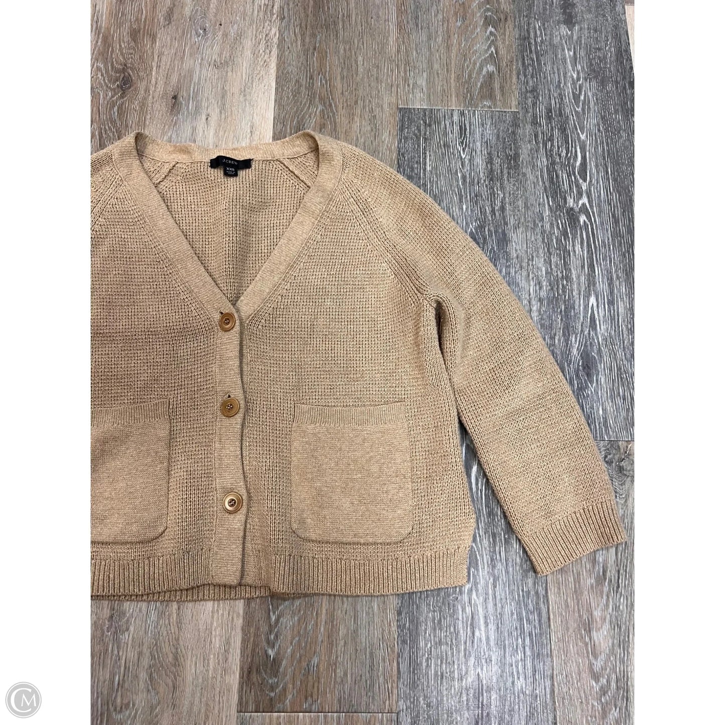 Sweater Cardigan By J. Crew In Tan, Size: Xxs