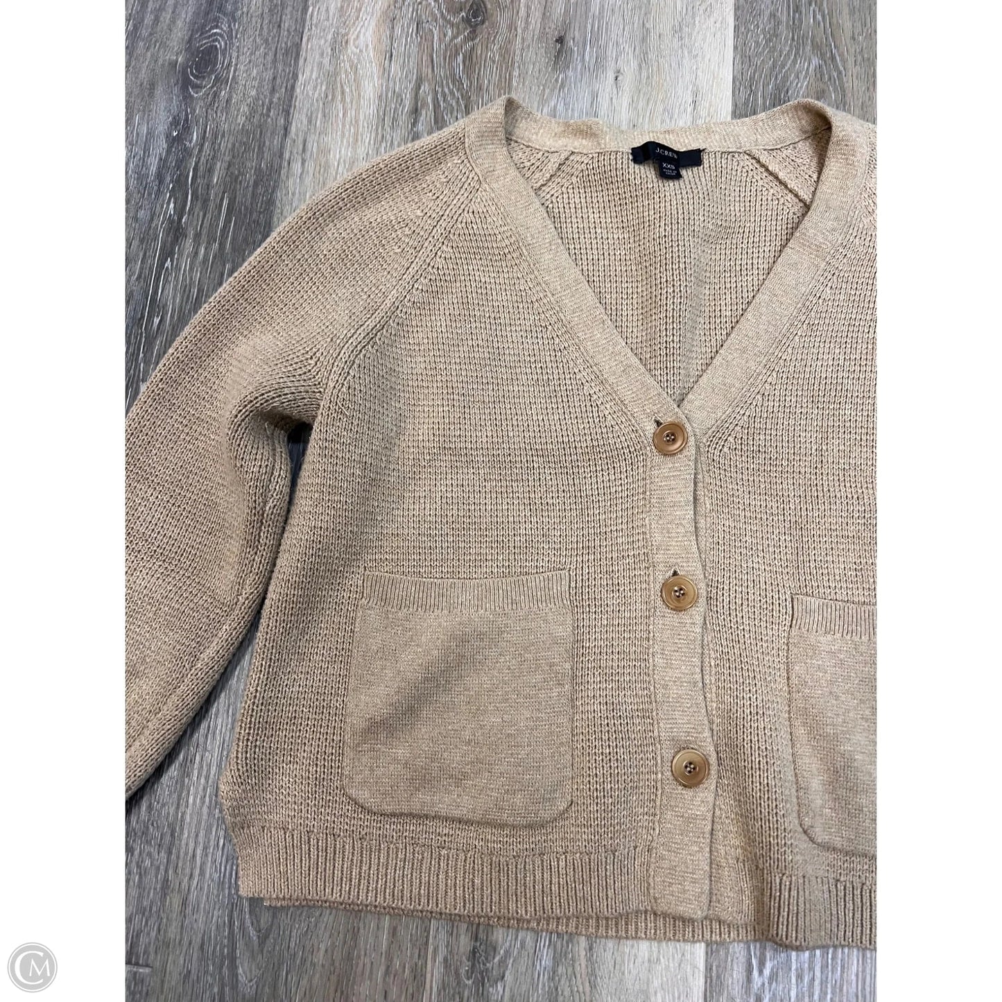 Sweater Cardigan By J. Crew In Tan, Size: Xxs