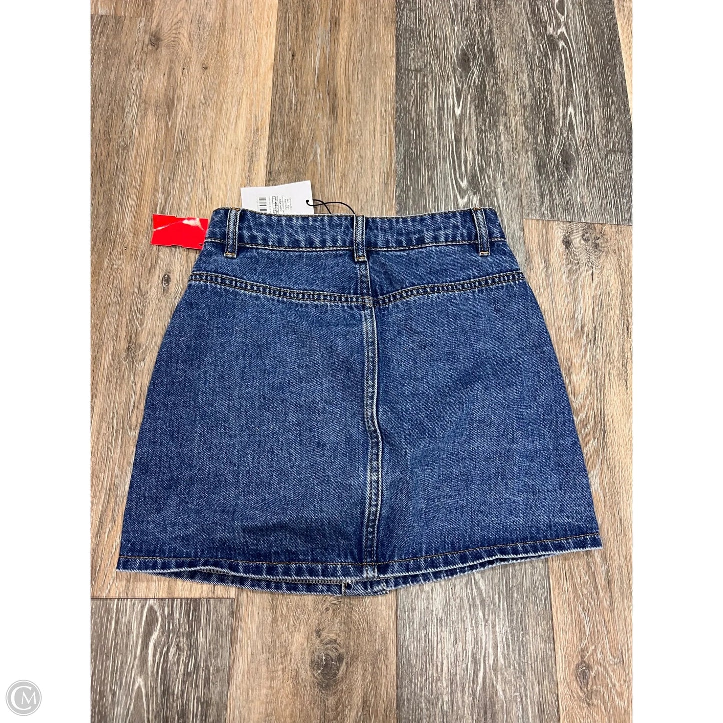 Skirt Mini & Short By Showpo In Blue Denim, Size: 2