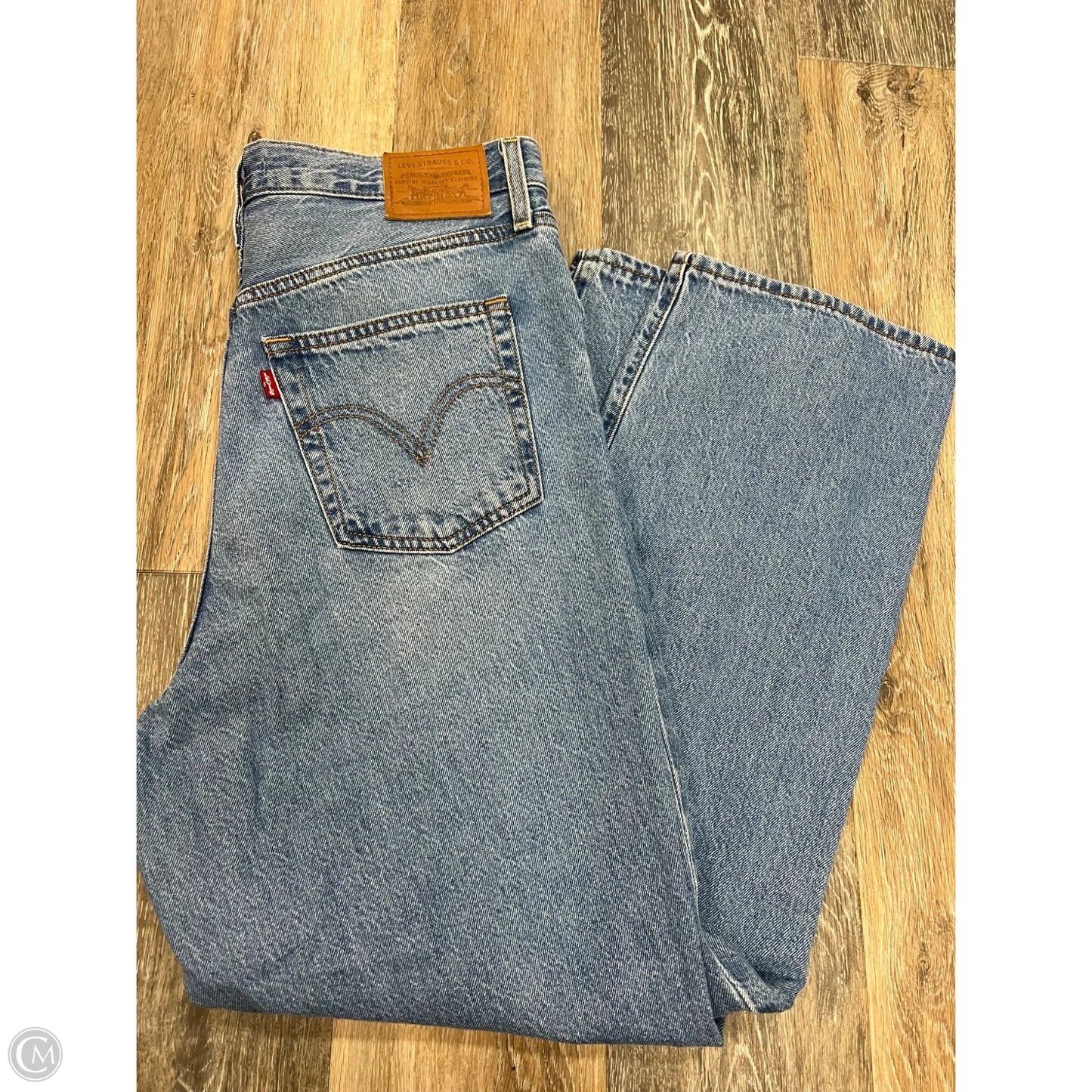 Jeans Straight By Levis In Blue Denim, Size: 12/31