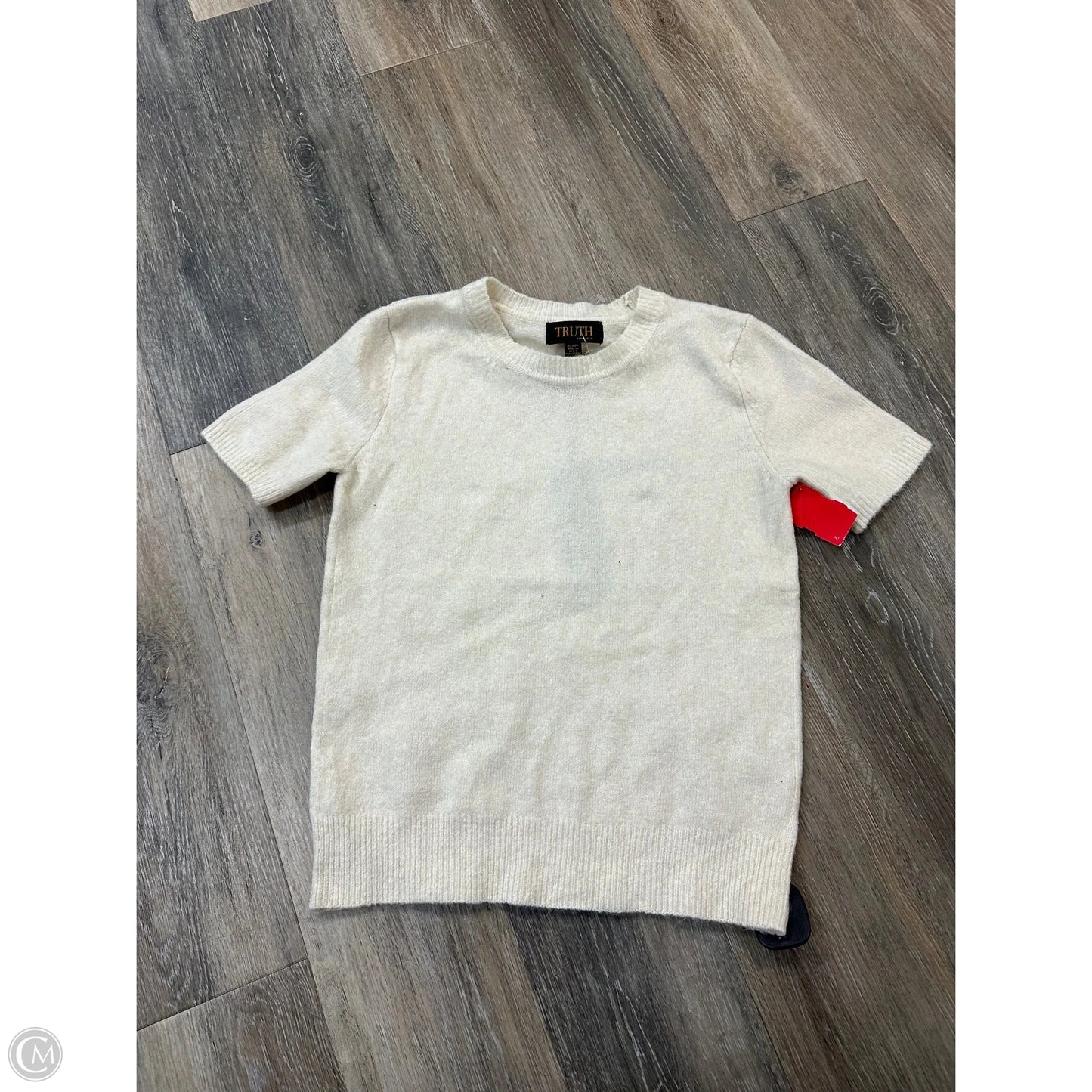 Sweater Short Sleeve By Truth by Republic  In Cream, Size: Xs