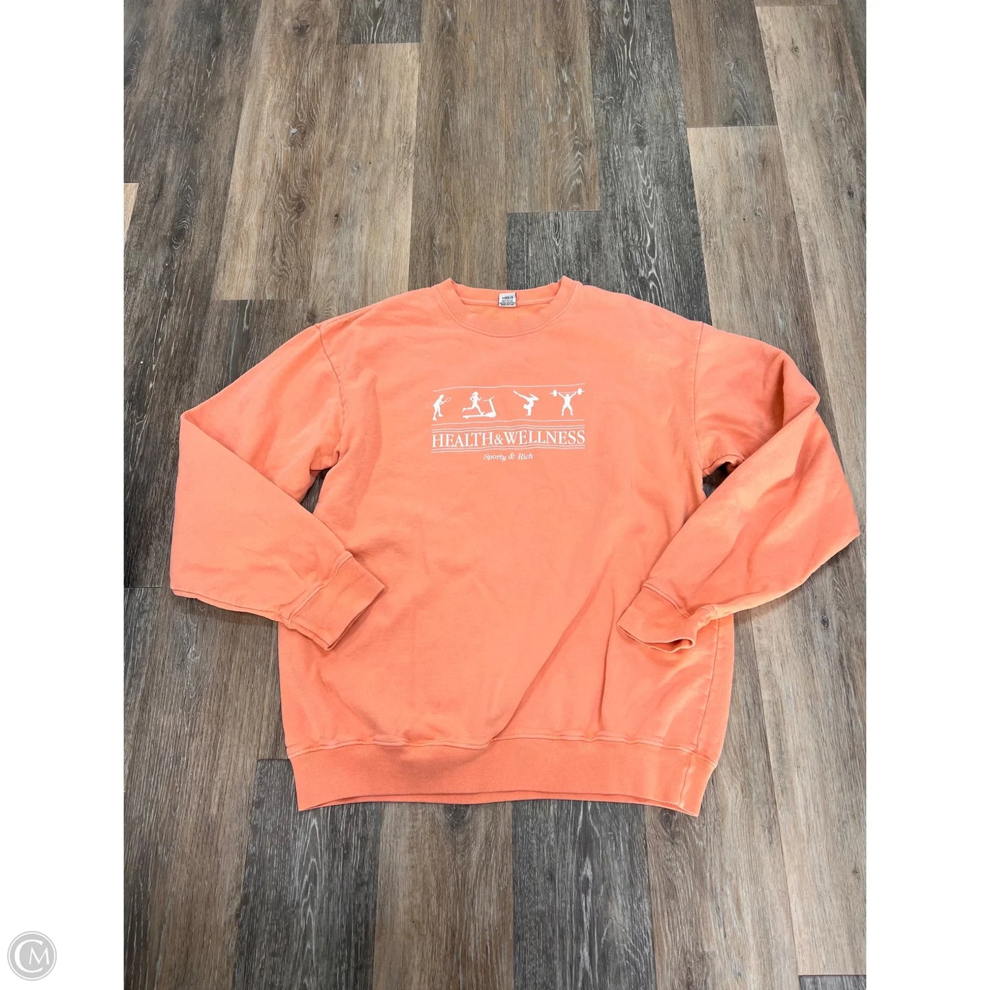 Sweatshirt Crewneck By Sporty & Rich In Orange, Size: Xl