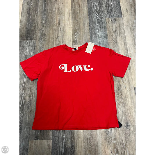 Top Short Sleeve By Universal Thread In Red, Size: L