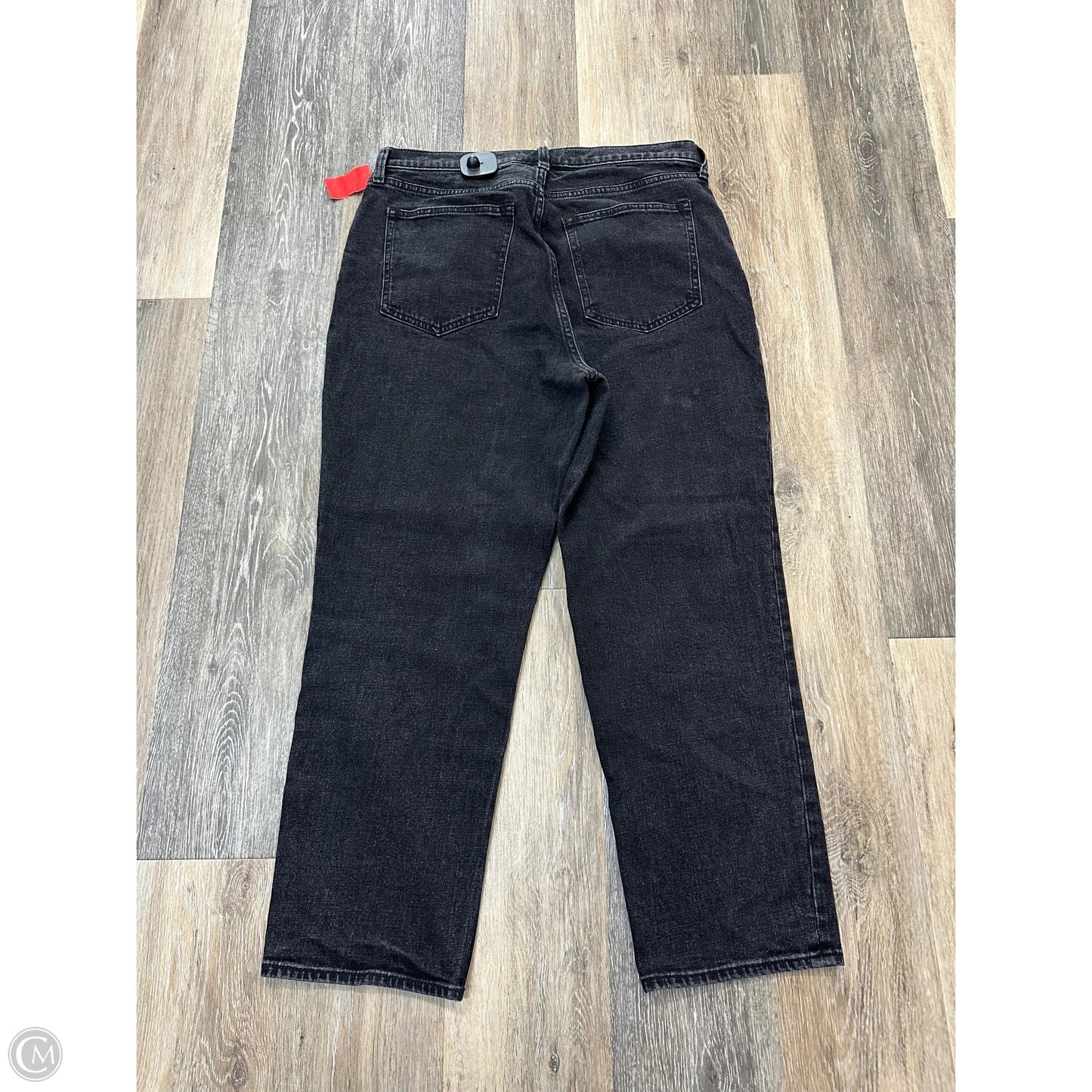 Jeans Straight By Abercrombie And Fitch In Black Denim, Size: 14