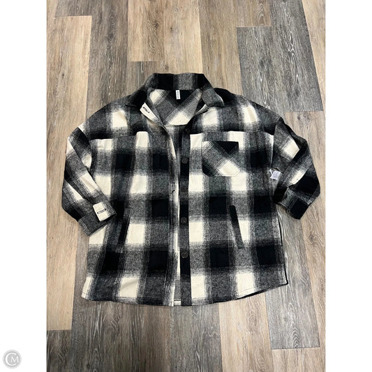 Jacket Shirt By Zenana In Black, Size: M