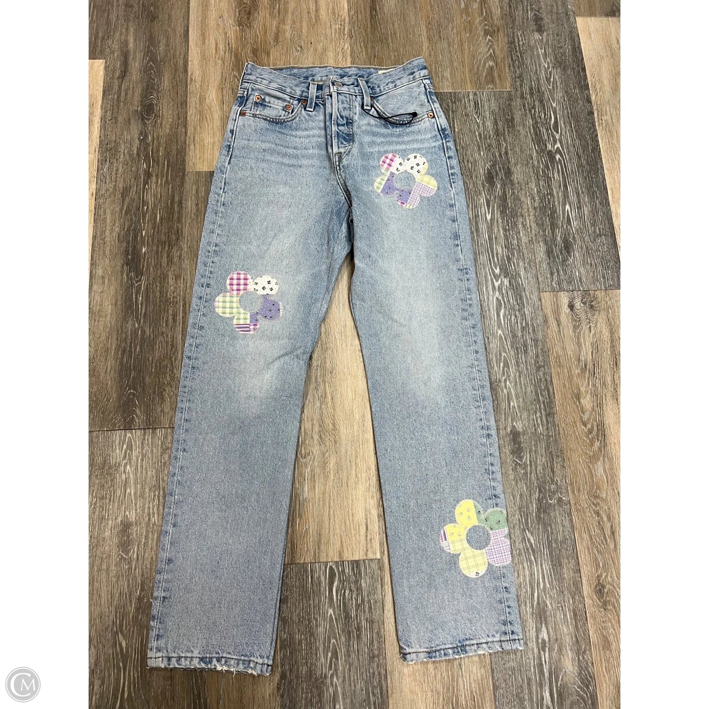 Jeans Straight By Levis In Blue Denim, Size: 1/25