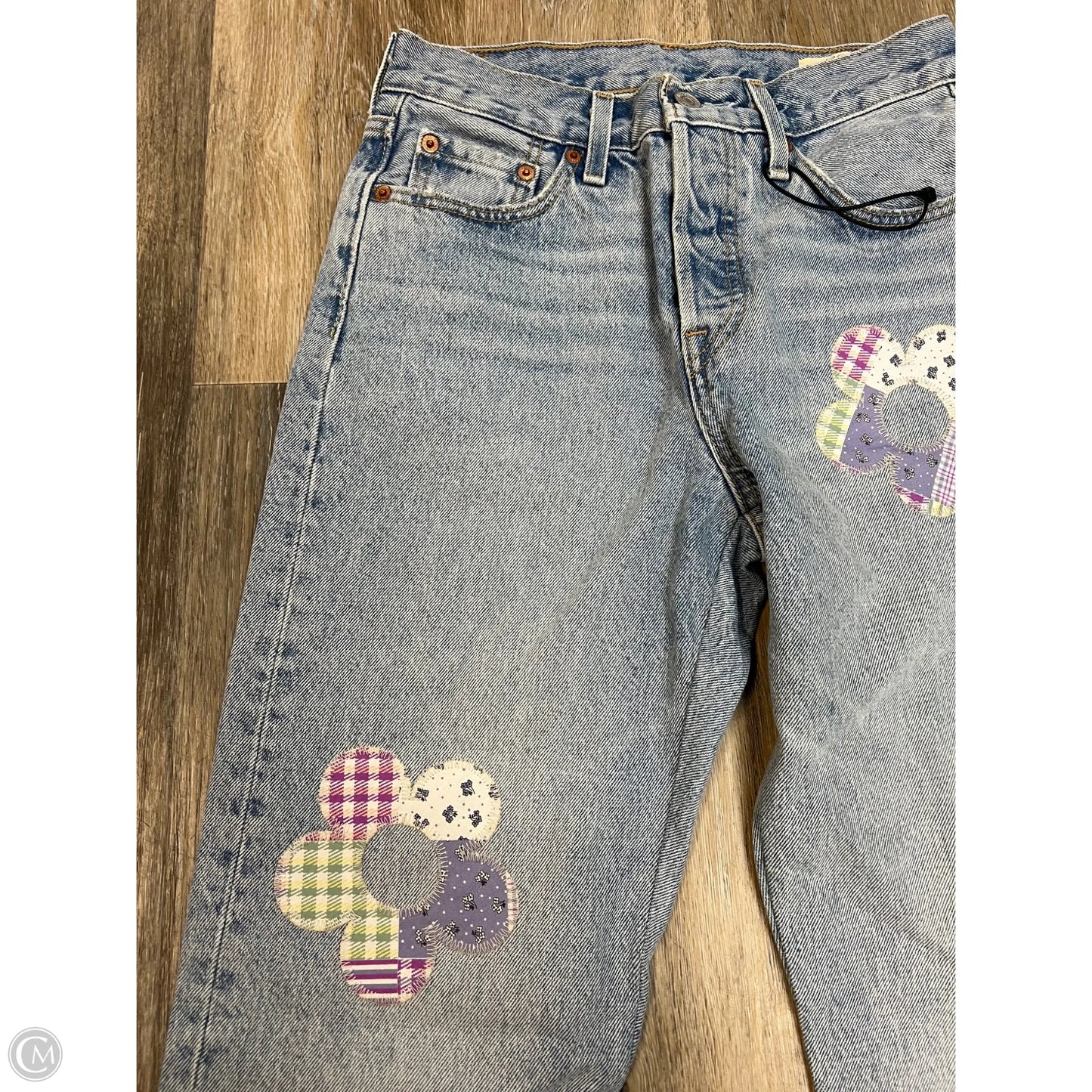 Jeans Straight By Levis In Blue Denim, Size: 1/25