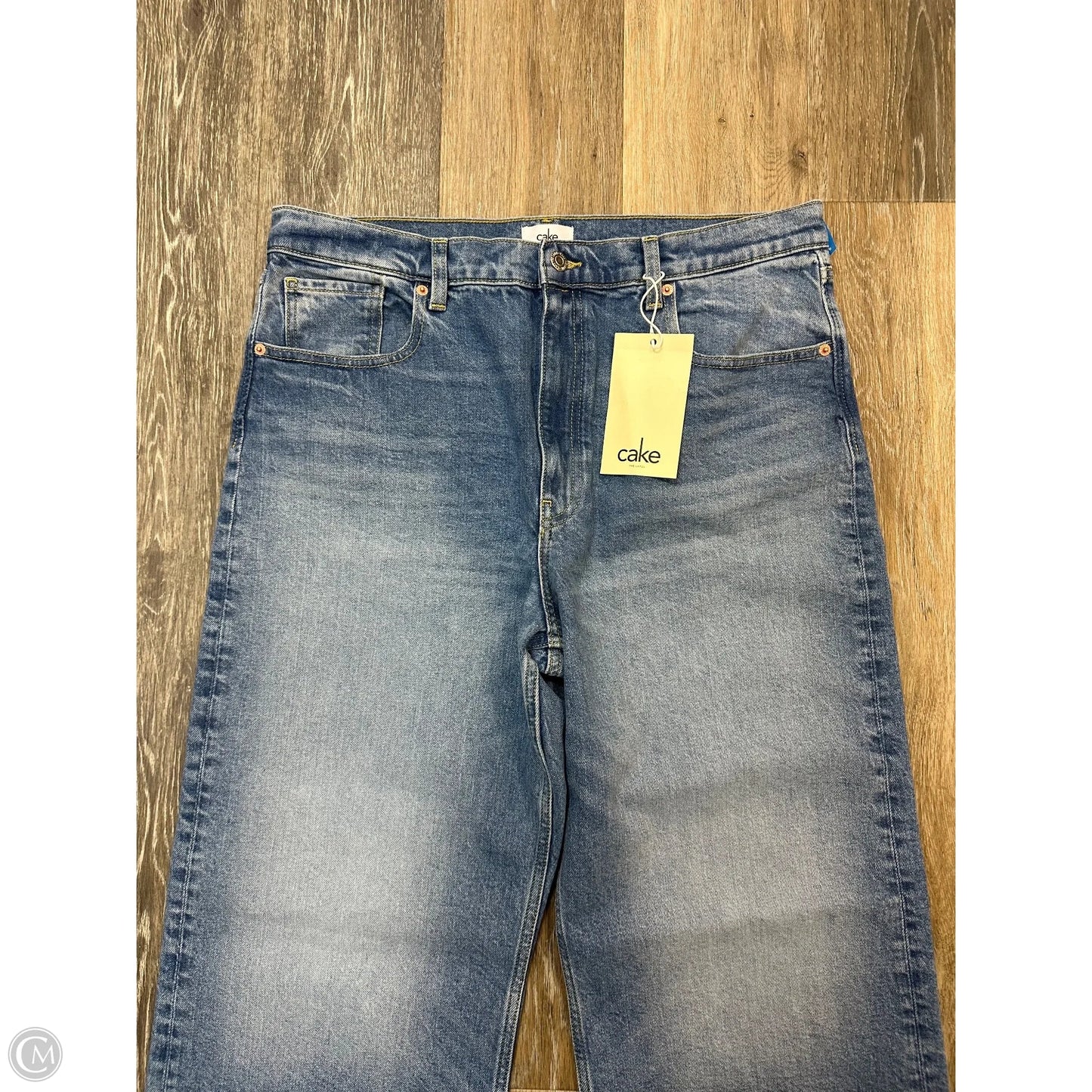 Jeans Straight By Cake The Label In Blue Denim, Size: 14