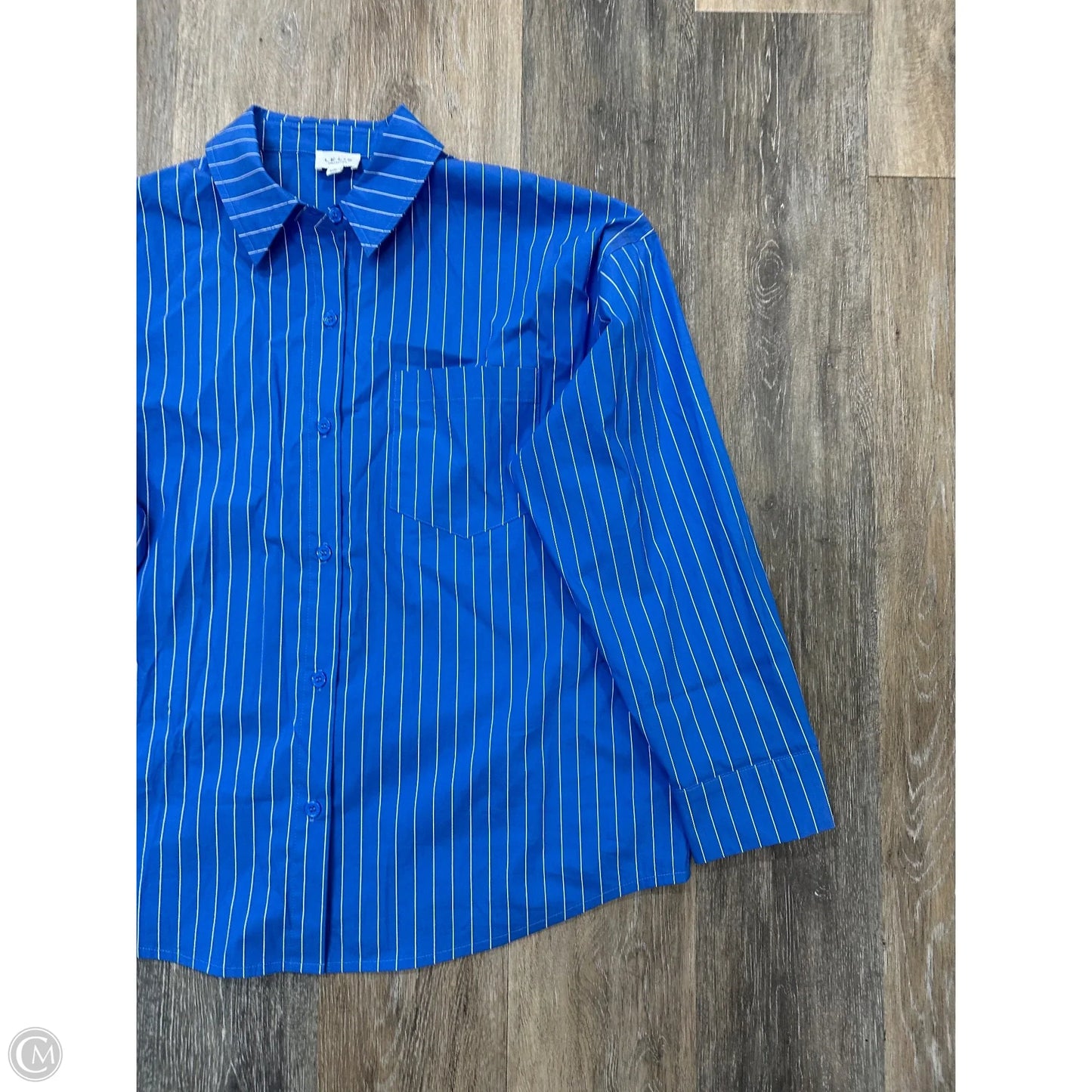 Blouse Long Sleeve By Le Lis In Blue, Size: S