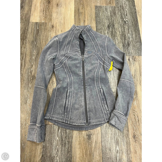 Athletic Jacket By Lululemon In Grey, Size: 4