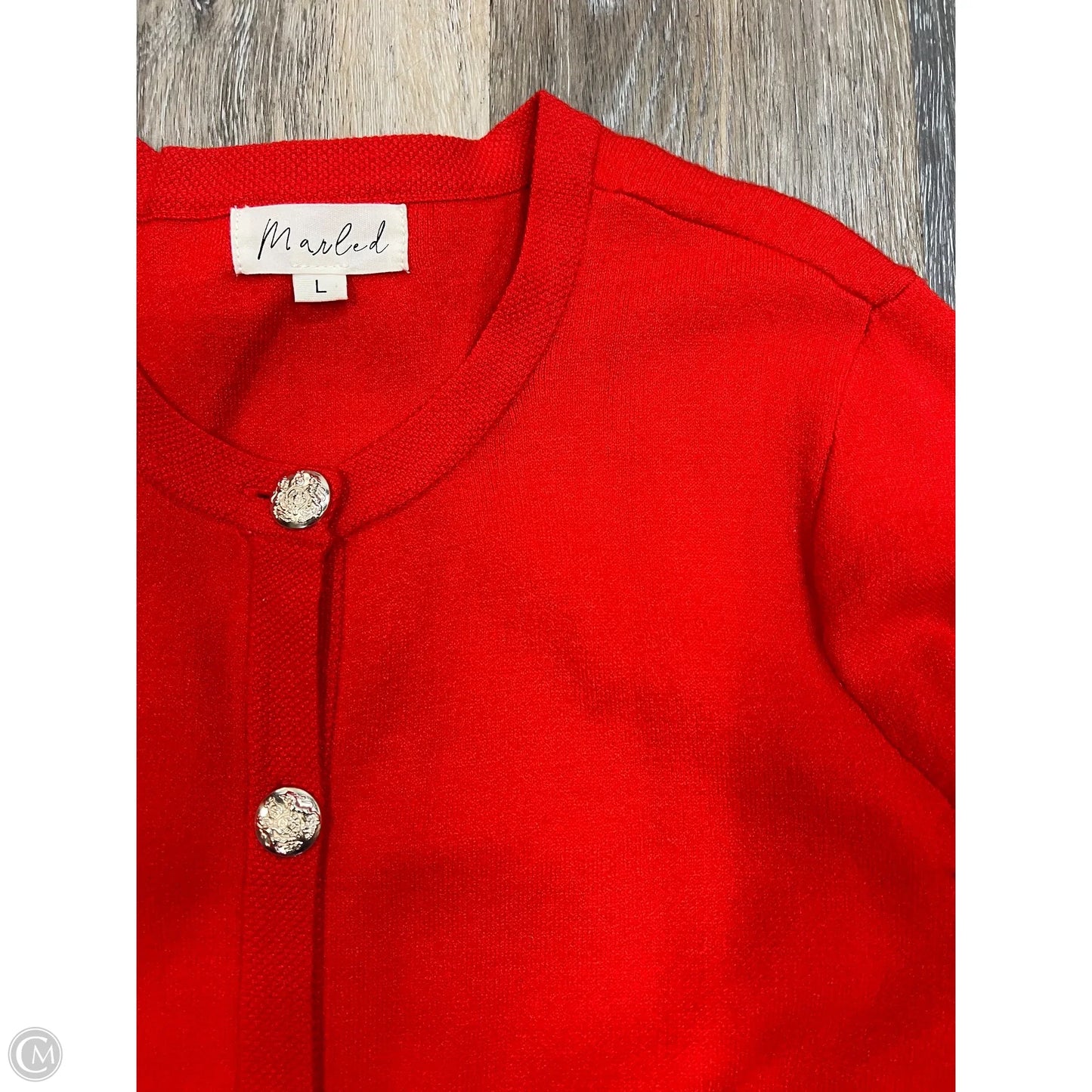 Sweater Cardigan By Marled In Red, Size: L