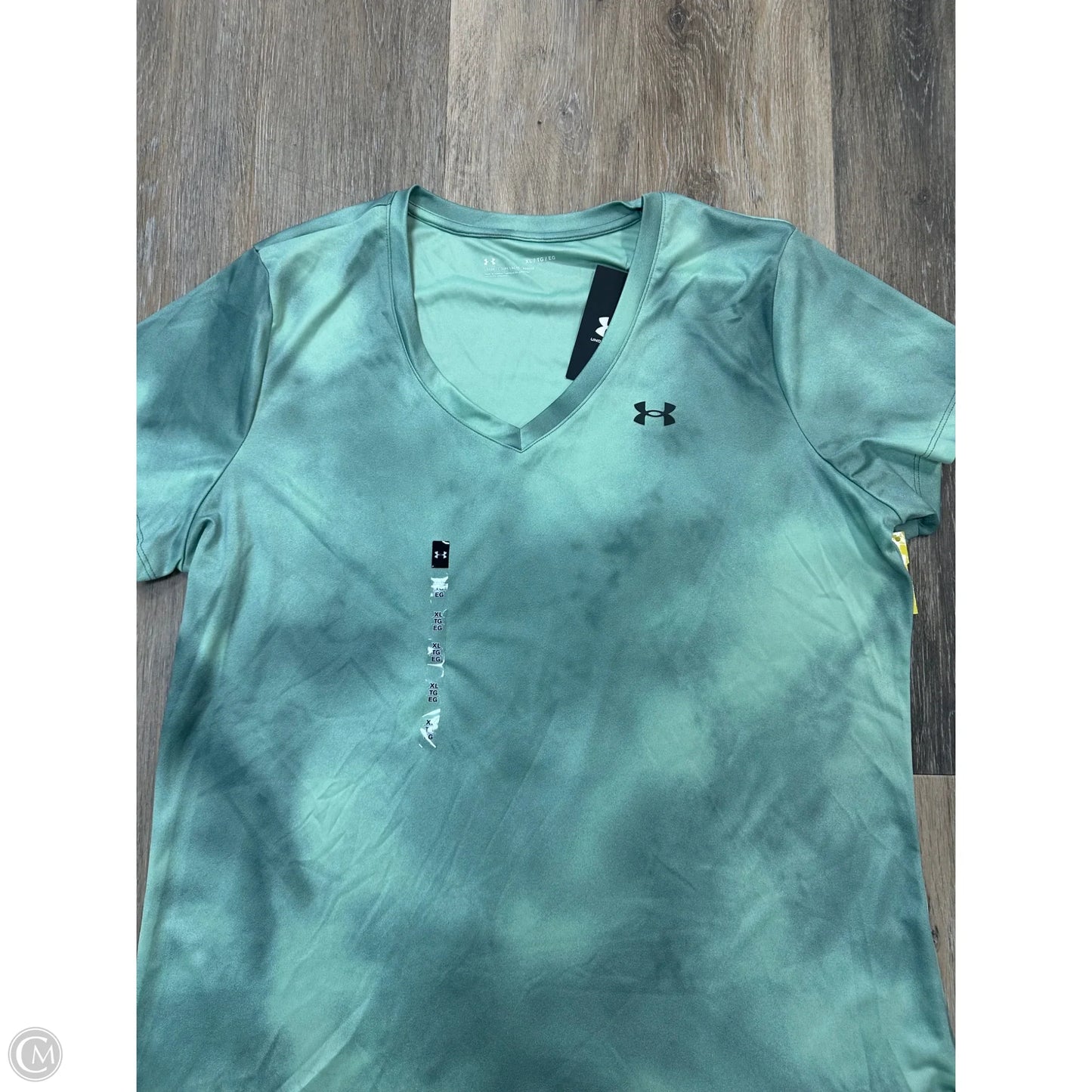 Athletic Top Short Sleeve By Under Armour In Green, Size: Xl