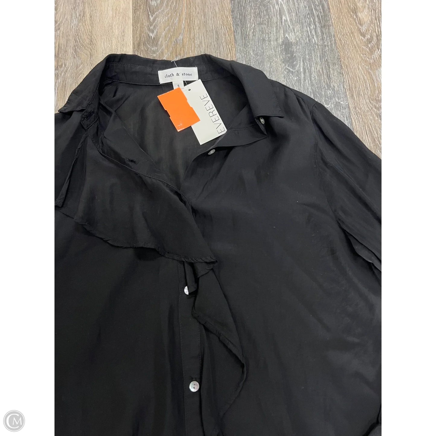 Blouse Long Sleeve By Cloth & Stone In Black, Size: S