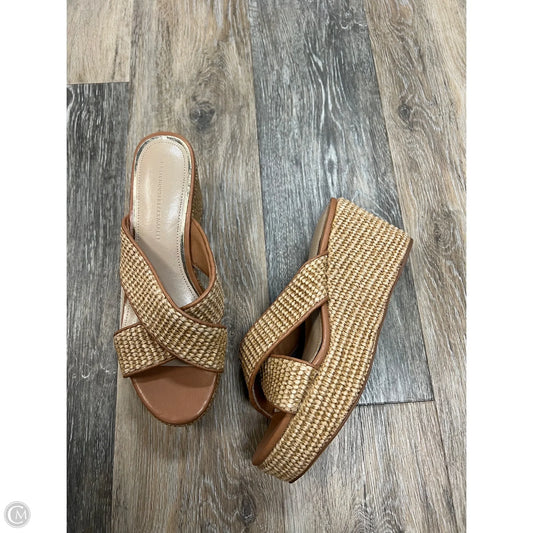 Sandals Heels Wedge By White House Black Market In Tan, Size: 9