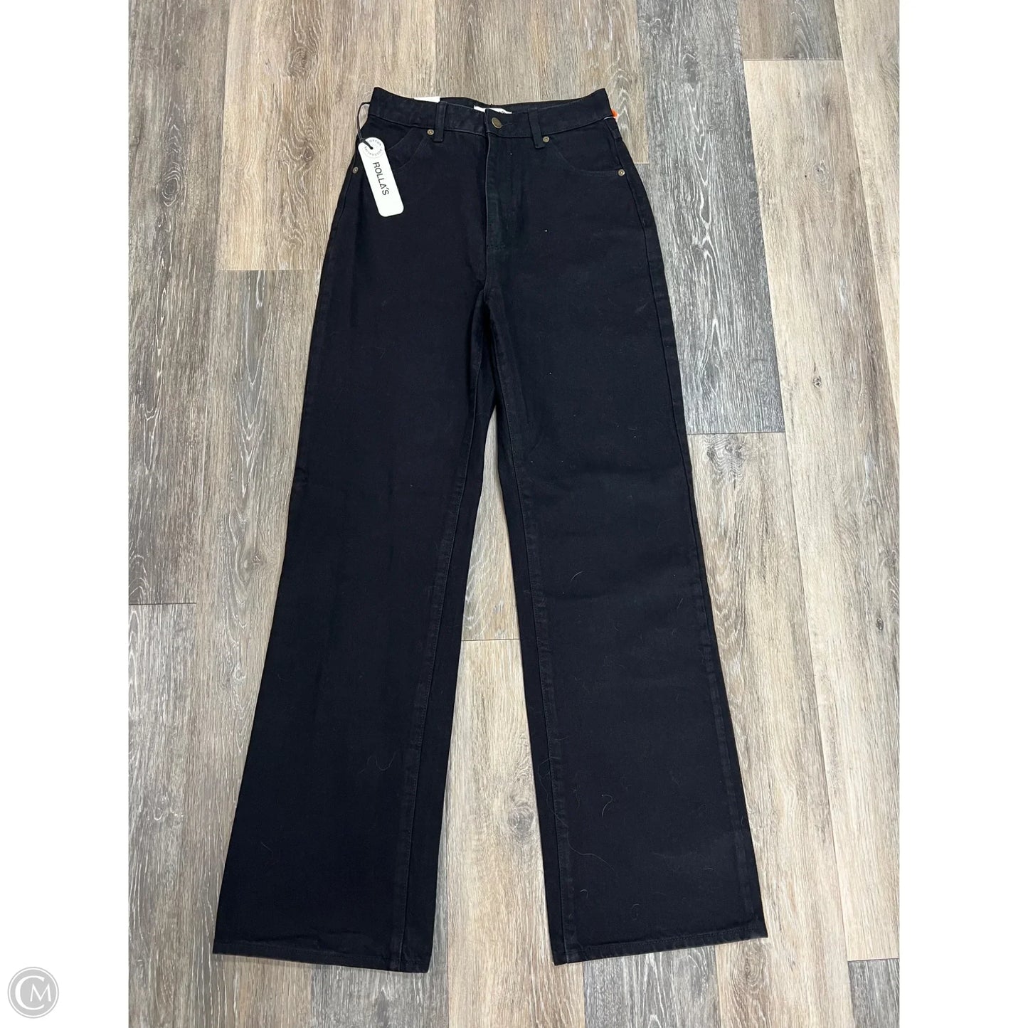 Jeans Straight By Rollas In Black Denim, Size: 4/27
