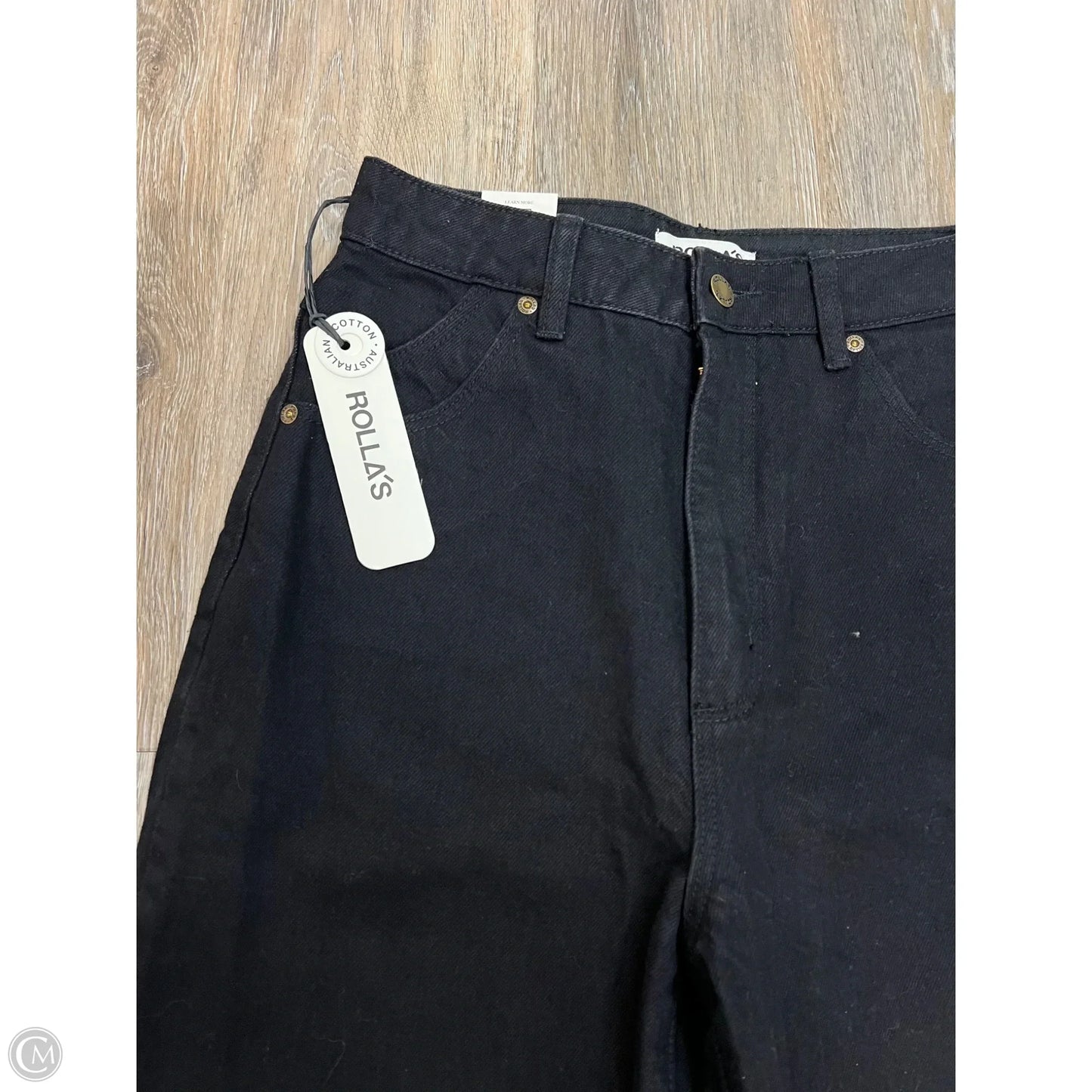 Jeans Straight By Rollas In Black Denim, Size: 4/27