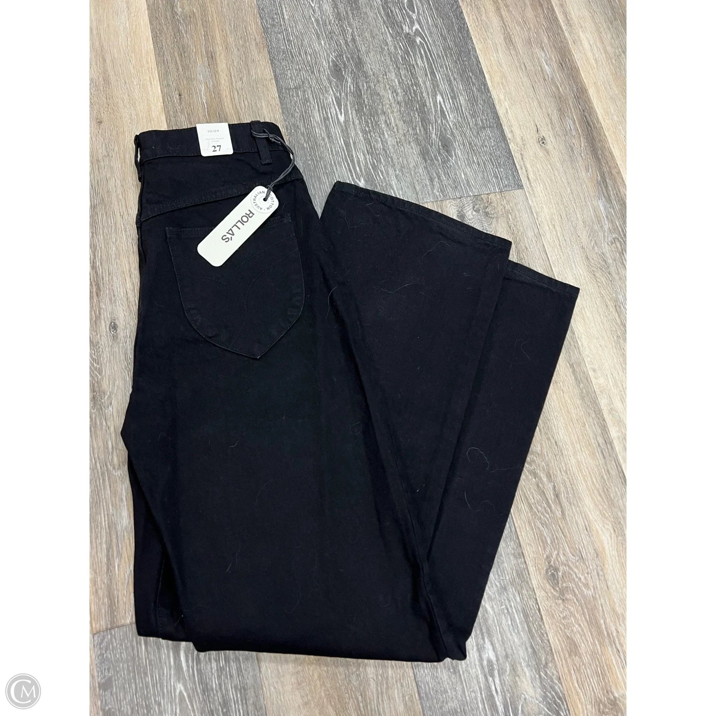 Jeans Straight By Rollas In Black Denim, Size: 4/27