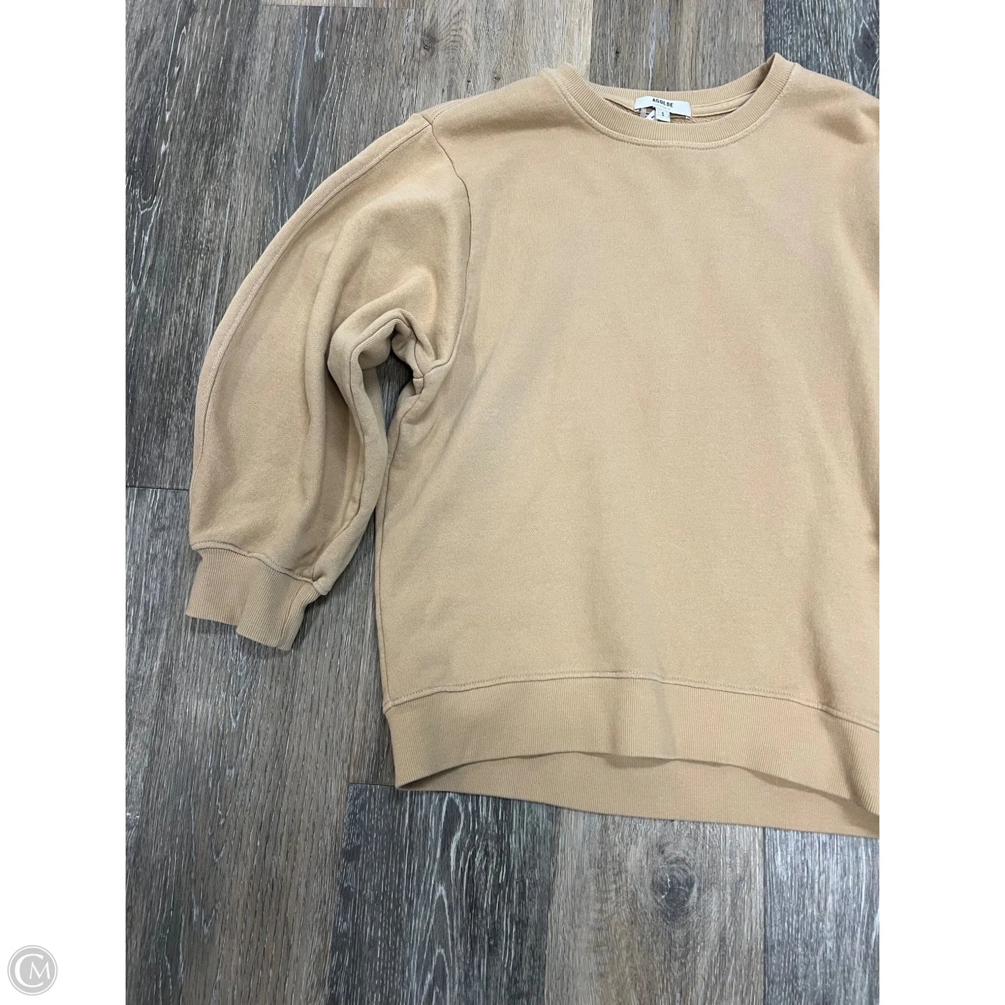 Sweatshirt Crewneck By Agolde In Tan, Size: S