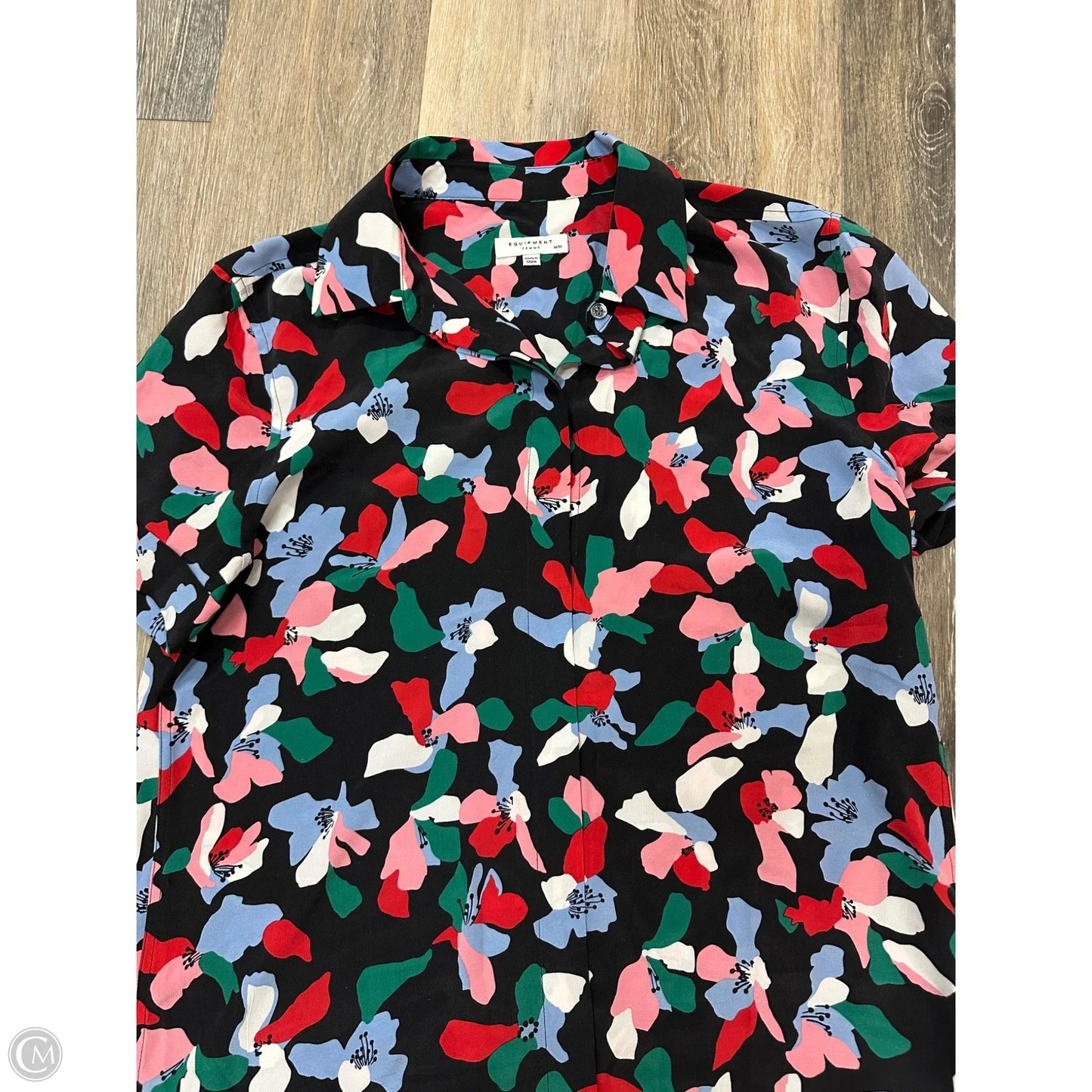 Dress Party Short By Equipment In Floral Print, Size: M