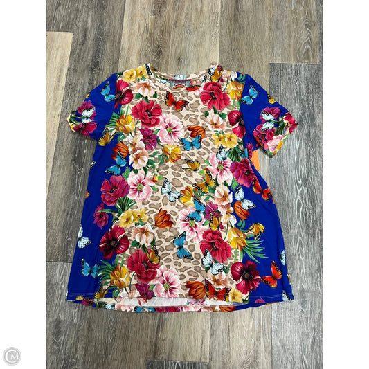 Top Short Sleeve By Johnny Was In Multi-colored, Size: M