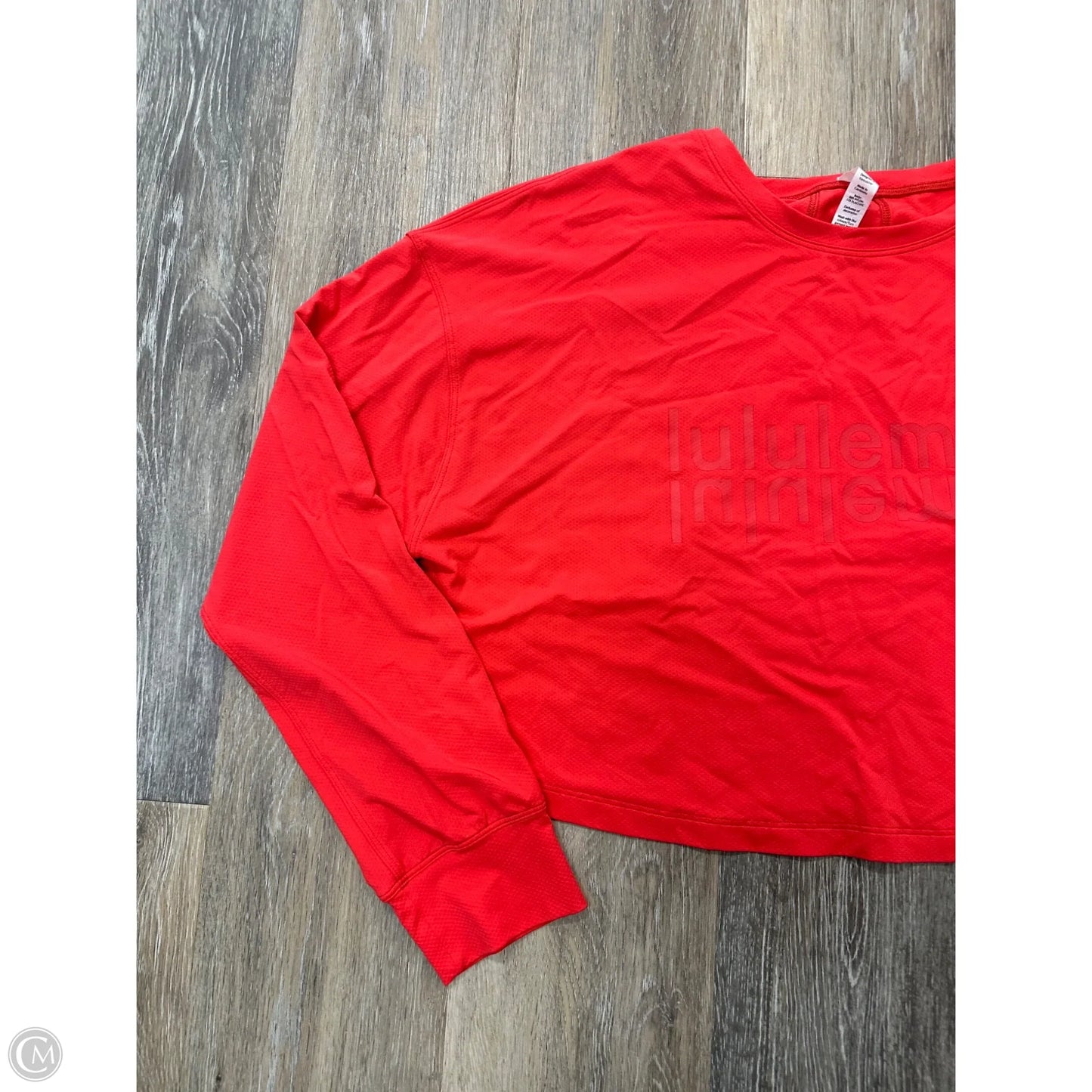 Athletic Top Long Sleeve Crewneck By Lululemon In Red, Size: 6