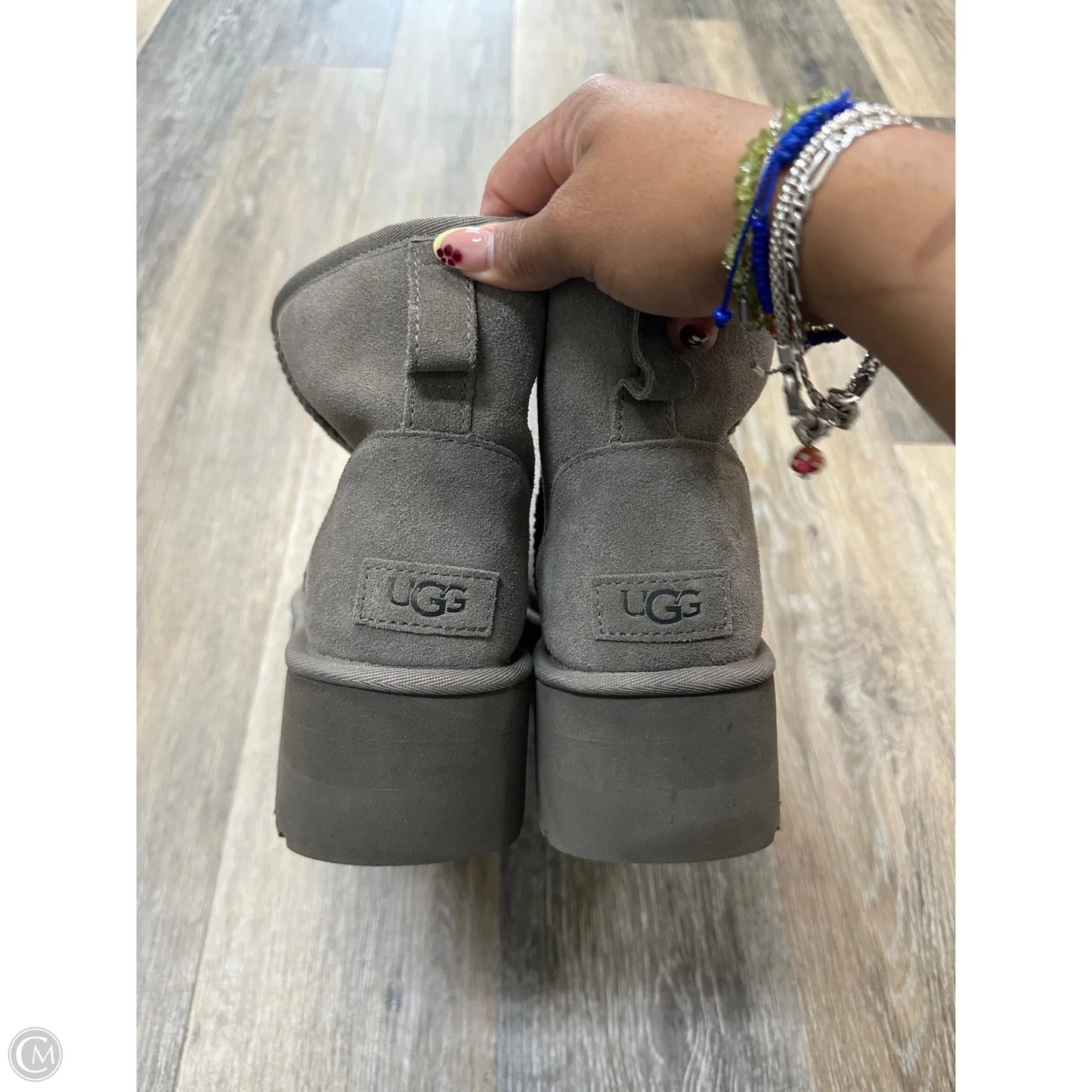 Boots Designer By Ugg In Grey, Size: 10