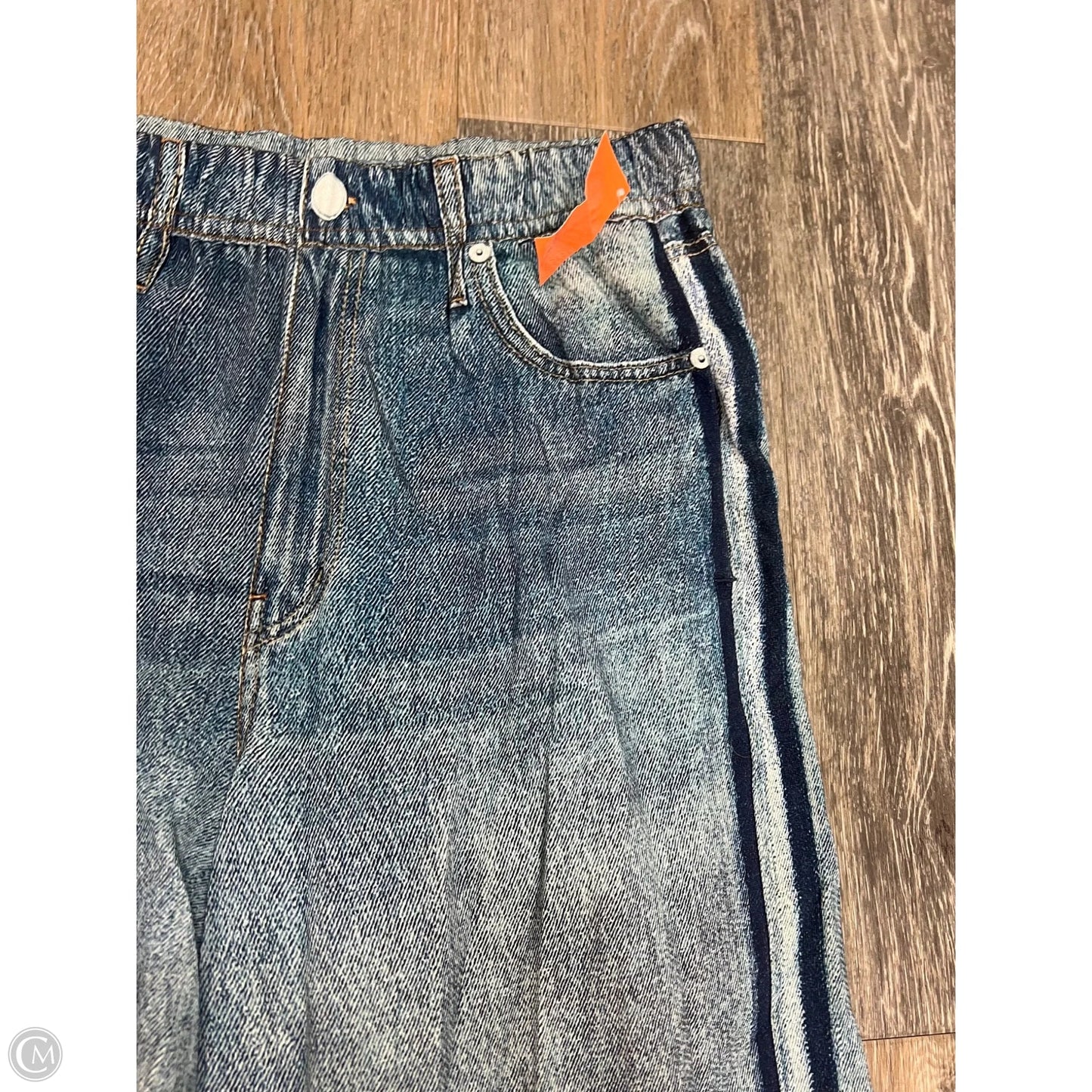 Jeans Straight By Elan In Blue Denim, Size: S
