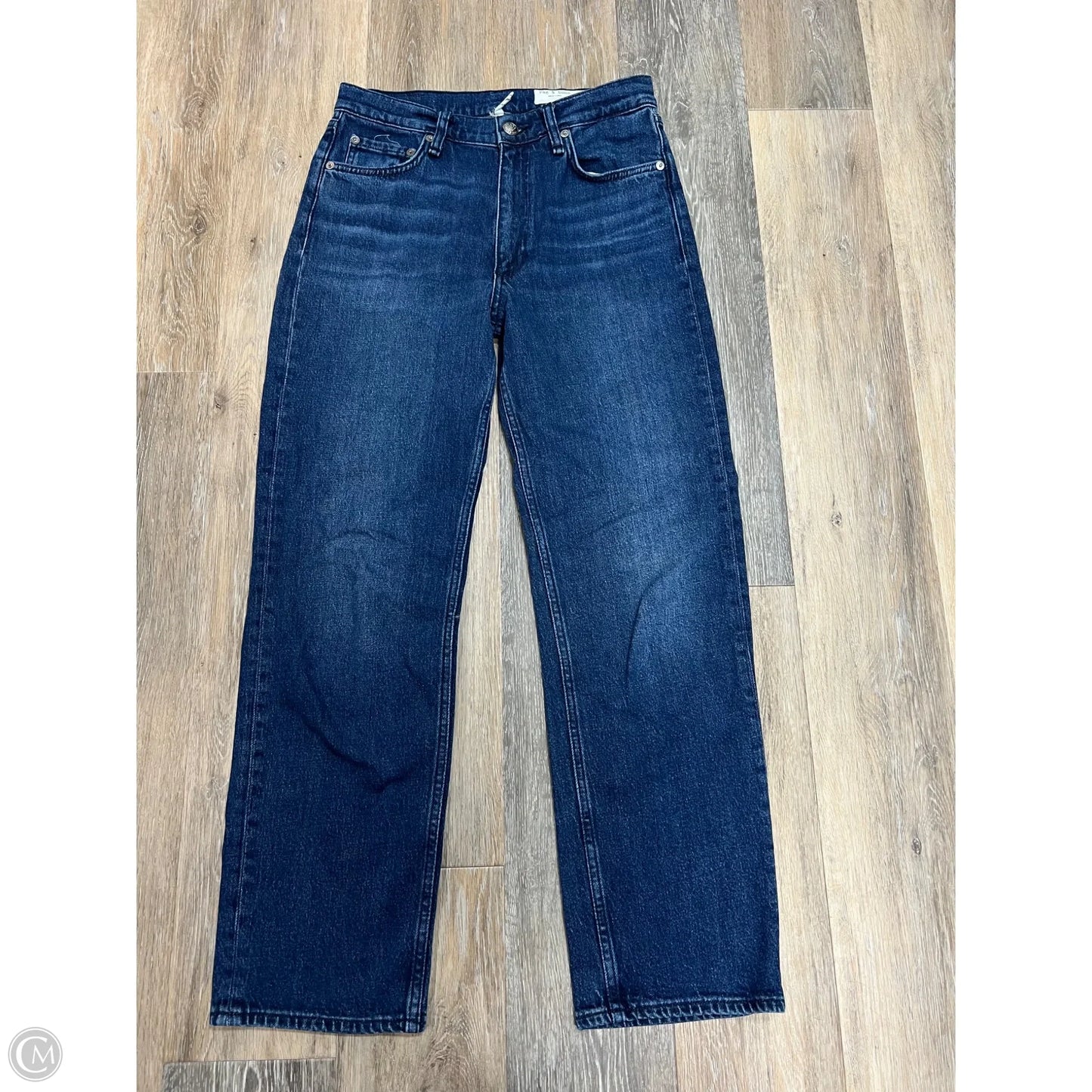 Jeans Straight By Rag And Bone In Blue Denim, Size: 4
