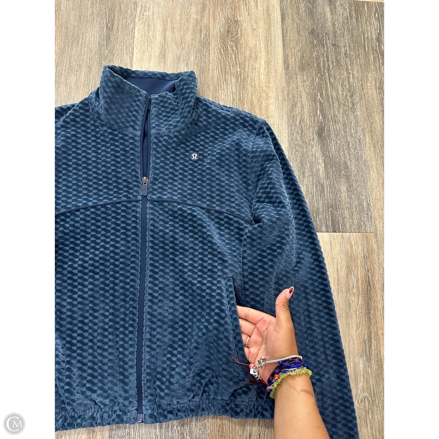 Athletic Jacket By Lululemon In Blue, Size: S