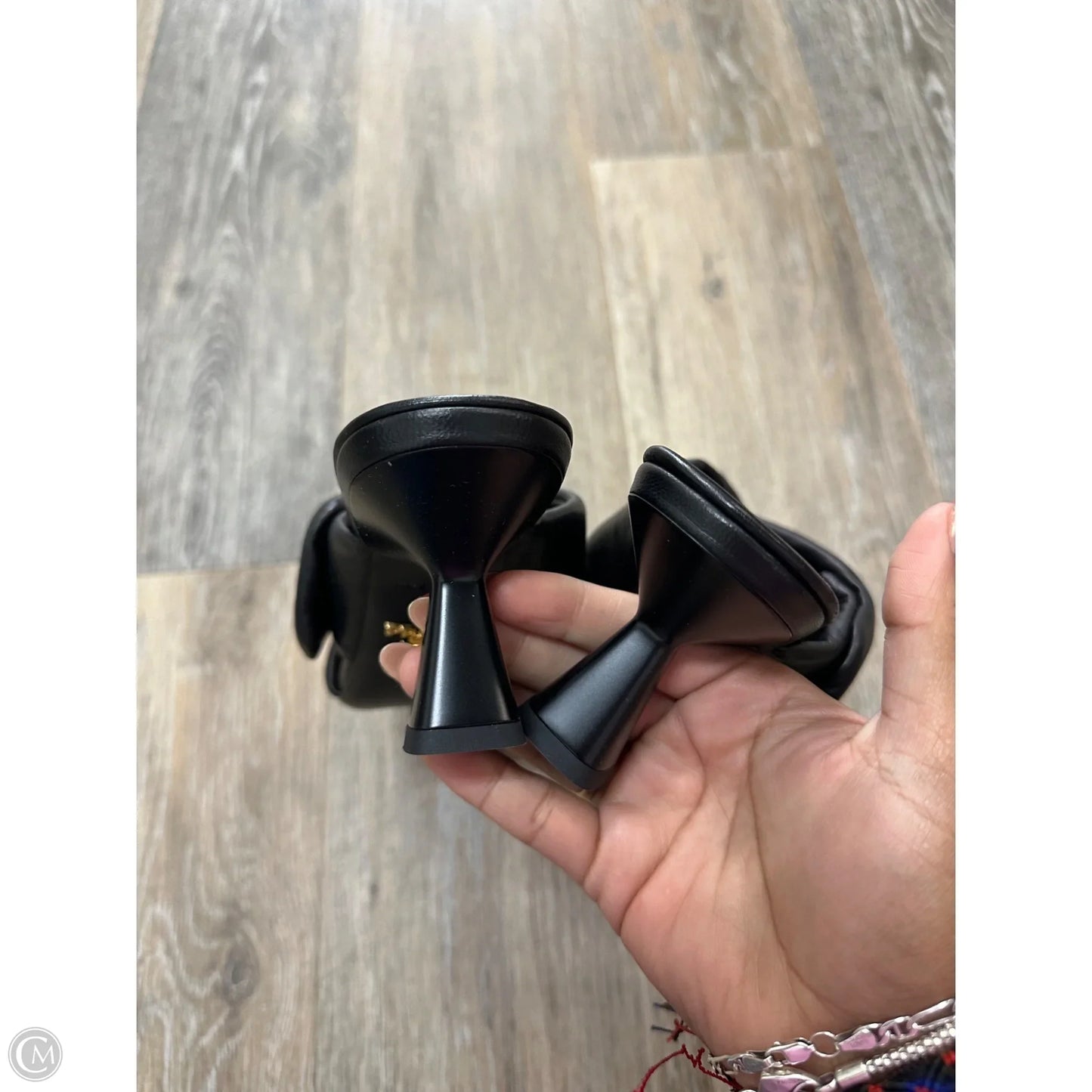 Sandals Luxury Designer By Prada In Black, Size: 6