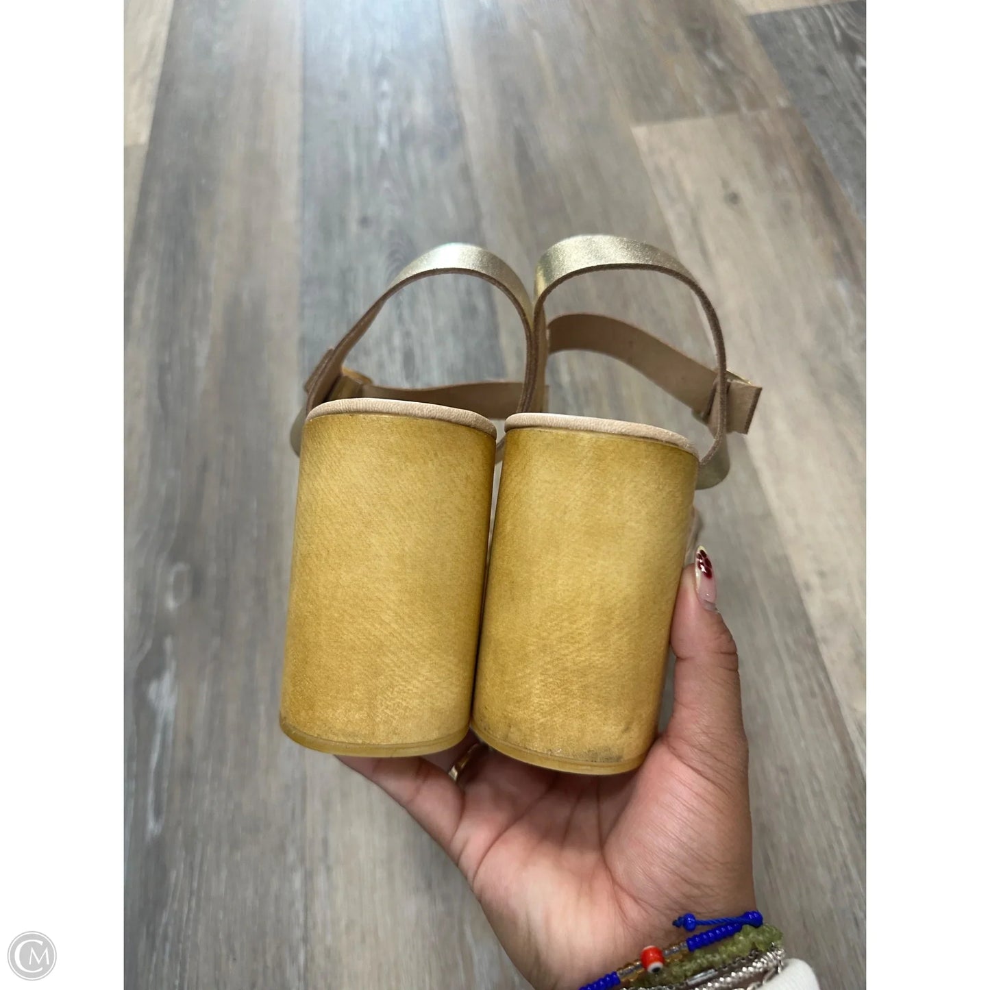 Sandals Heels Block By Seychelles In Gold, Size: 10