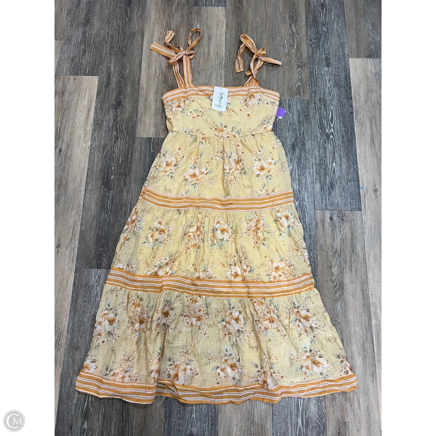 Dress Casual Maxi By By The River In Yellow, Size: M