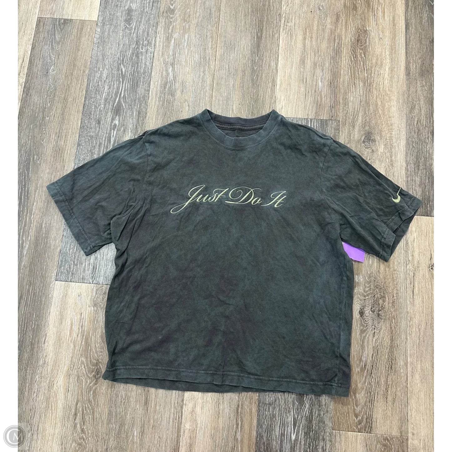 Athletic Top Short Sleeve By Nike Apparel In Grey, Size: S