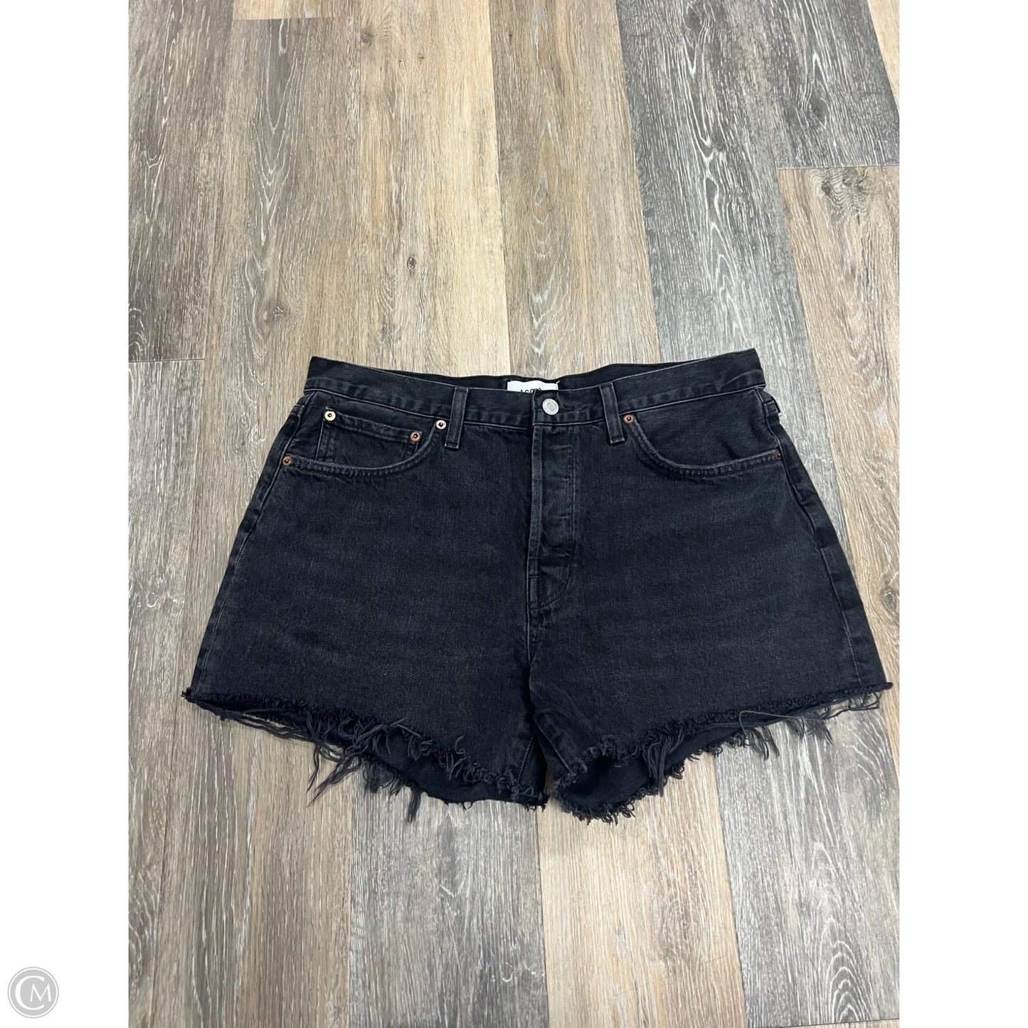 Shorts By Agolde In Black Denim, Size: 12