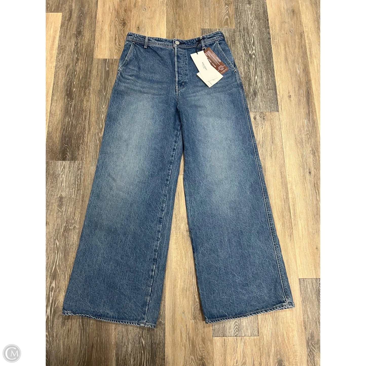Jeans Wide Leg Designer By Moussy In Blue Denim, Size: 10/30