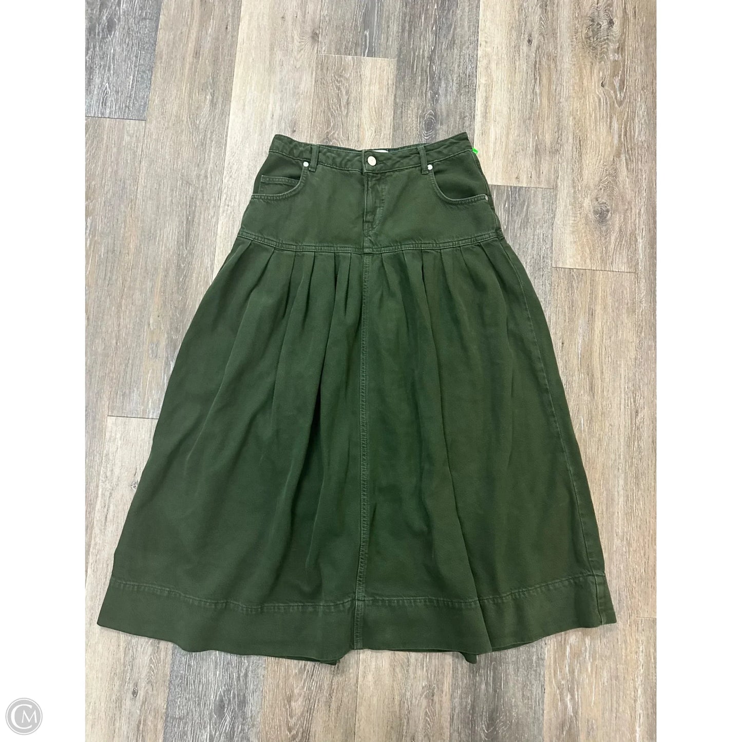 Skirt Maxi By Pilcro In Green Denim, Size: 4