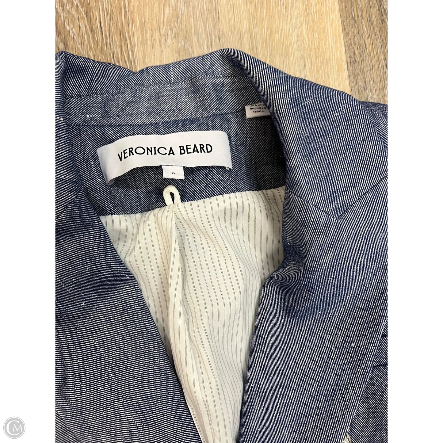 Blazer Designer By Veronica Beard In Blue, Size: 0