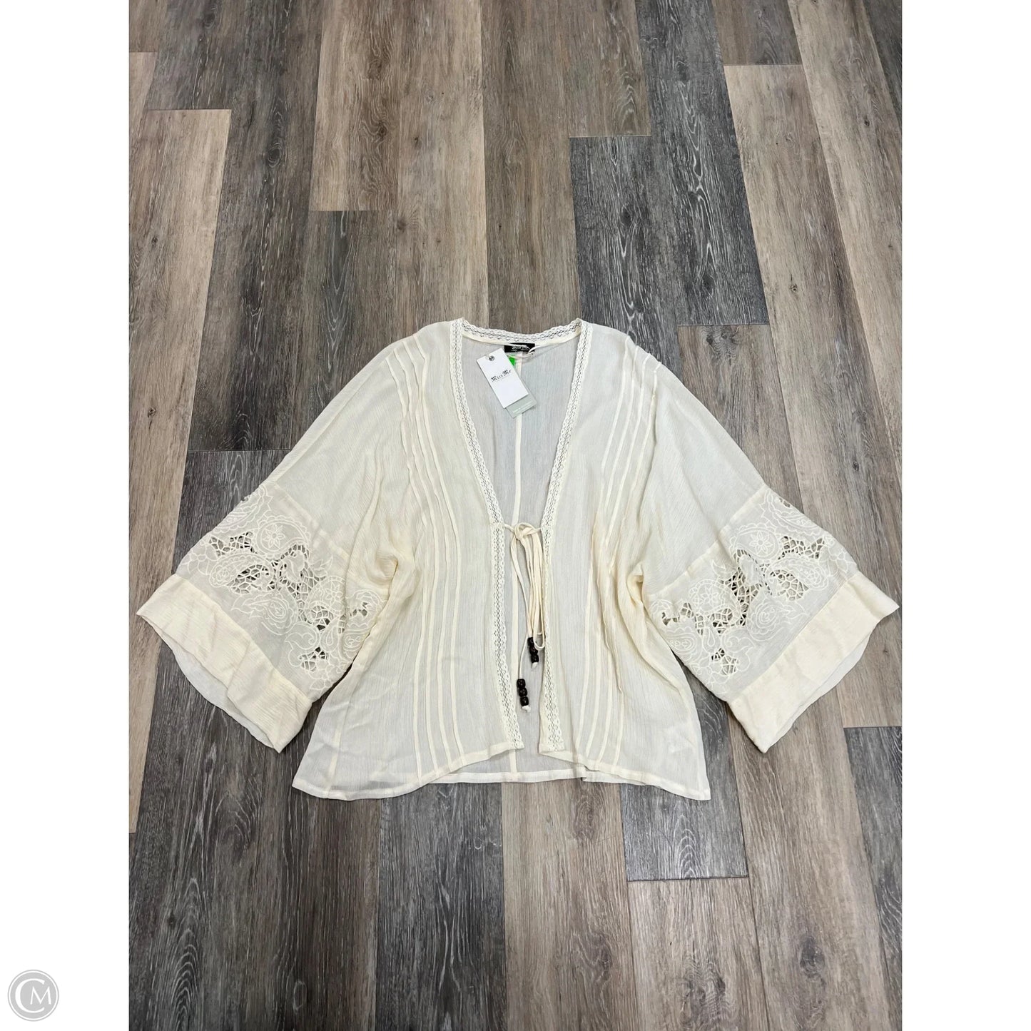 Blouse Long Sleeve By Miss Me In Cream, Size: Xs
