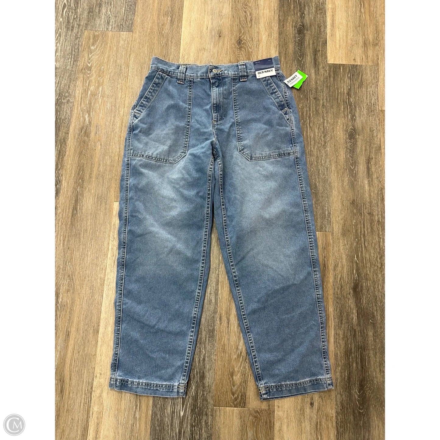 Jeans Straight By Old Navy In Blue Denim, Size: M