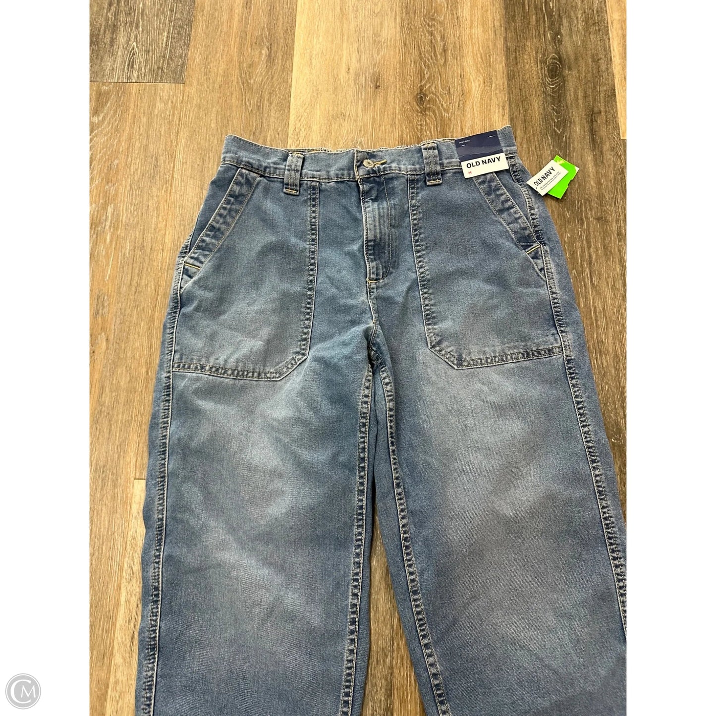 Jeans Straight By Old Navy In Blue Denim, Size: M