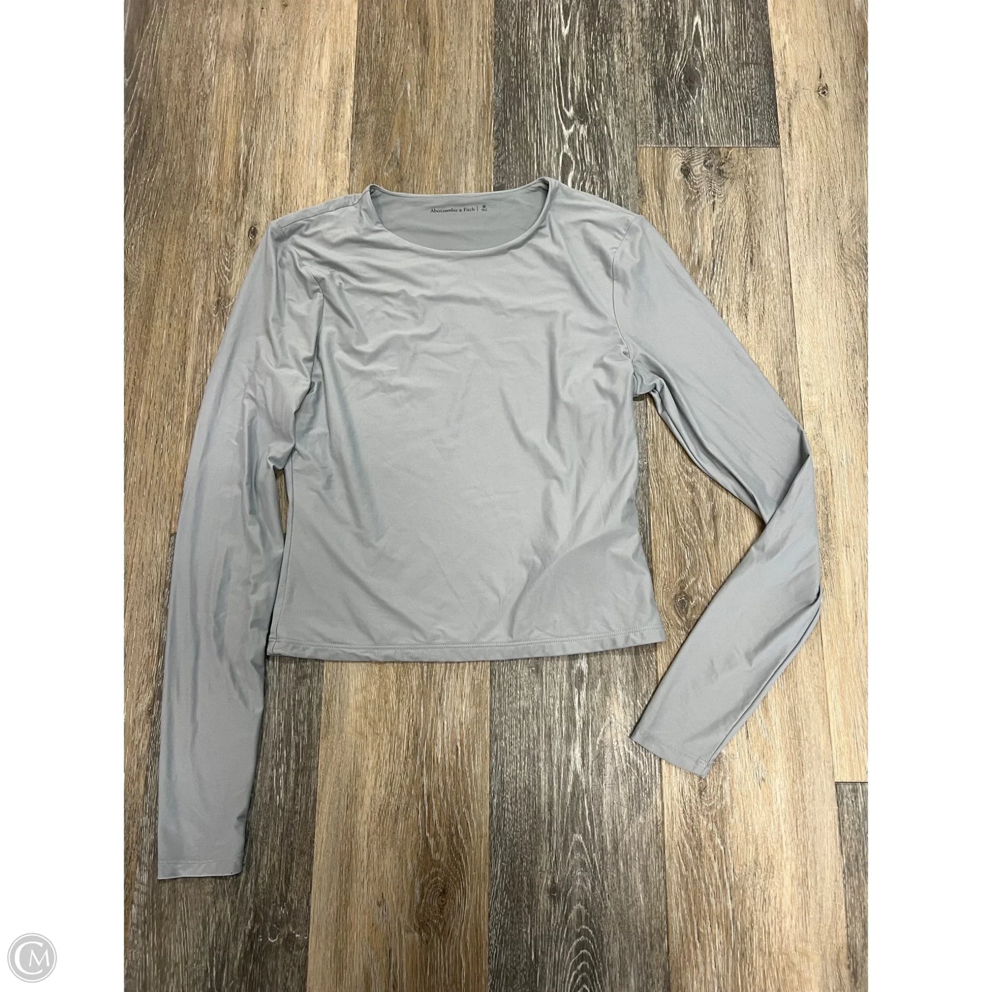 Top Long Sleeve By Abercrombie And Fitch In Grey, Size: M