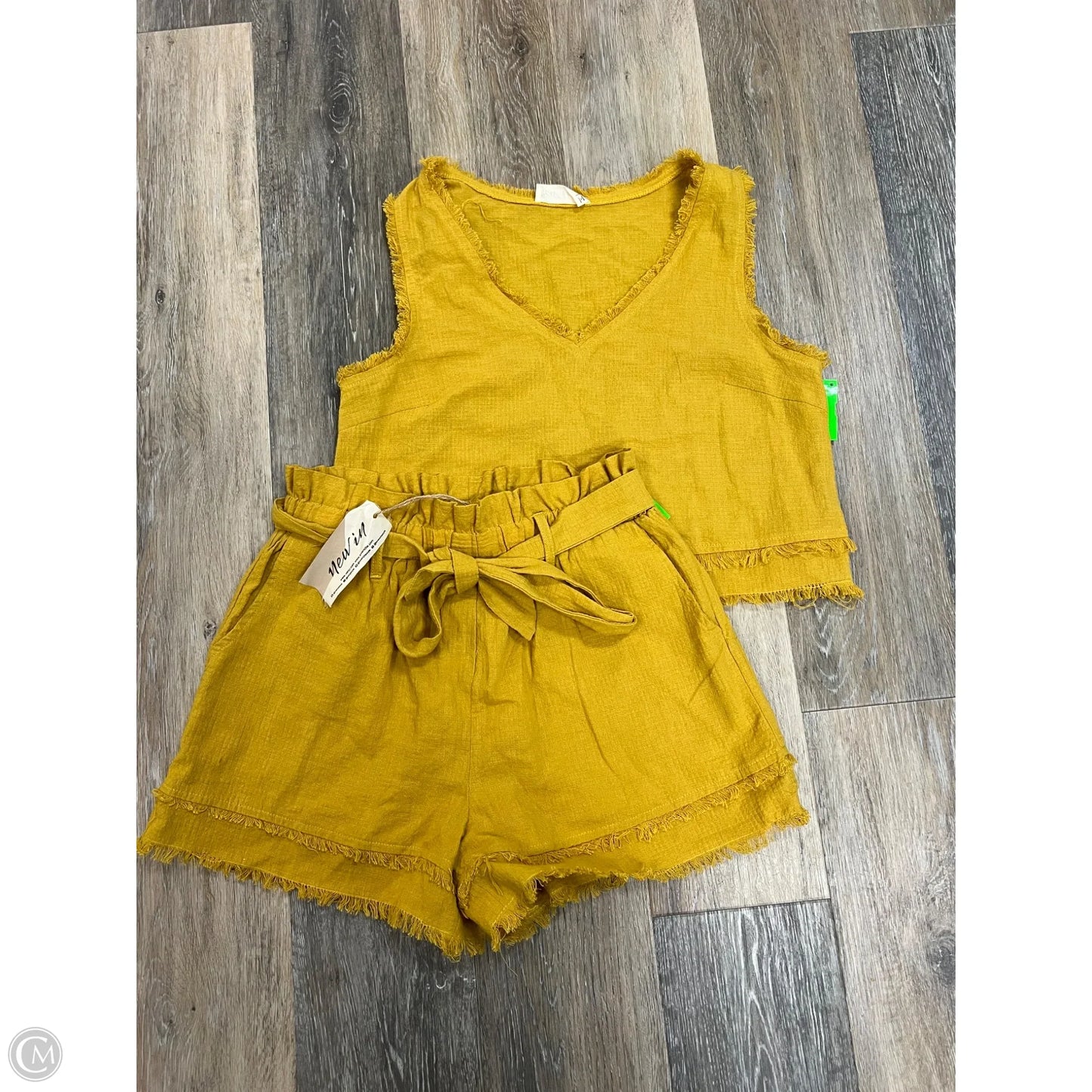 -Shorts Set By New In In Yellow, Size: S