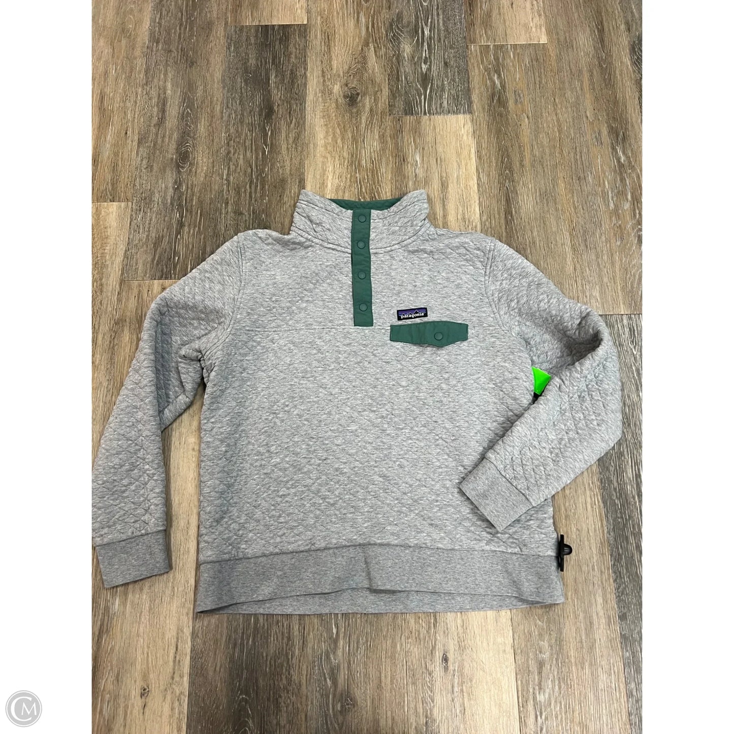Athletic Sweatshirt Collar By Patagonia In Grey, Size: L