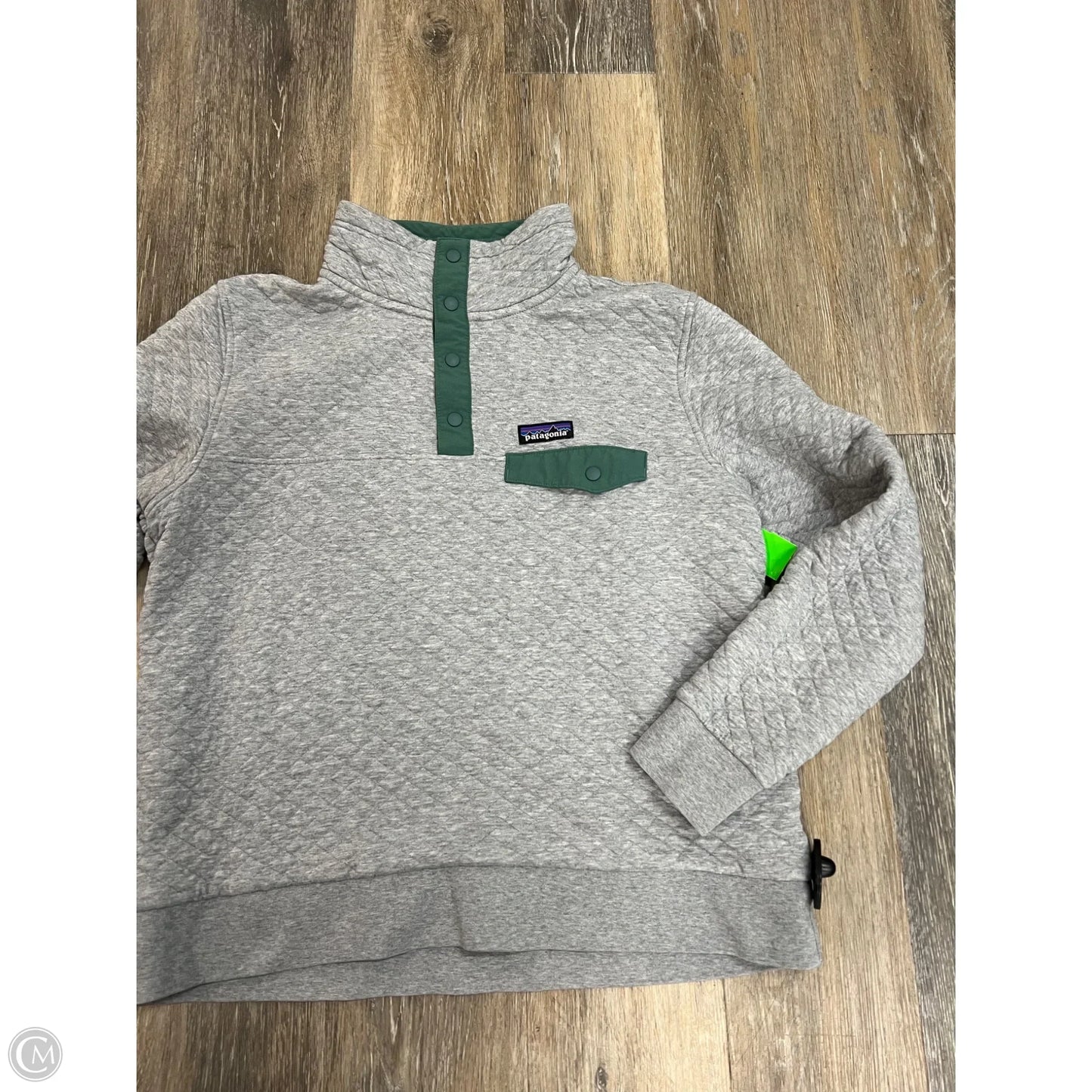 Athletic Sweatshirt Collar By Patagonia In Grey, Size: L
