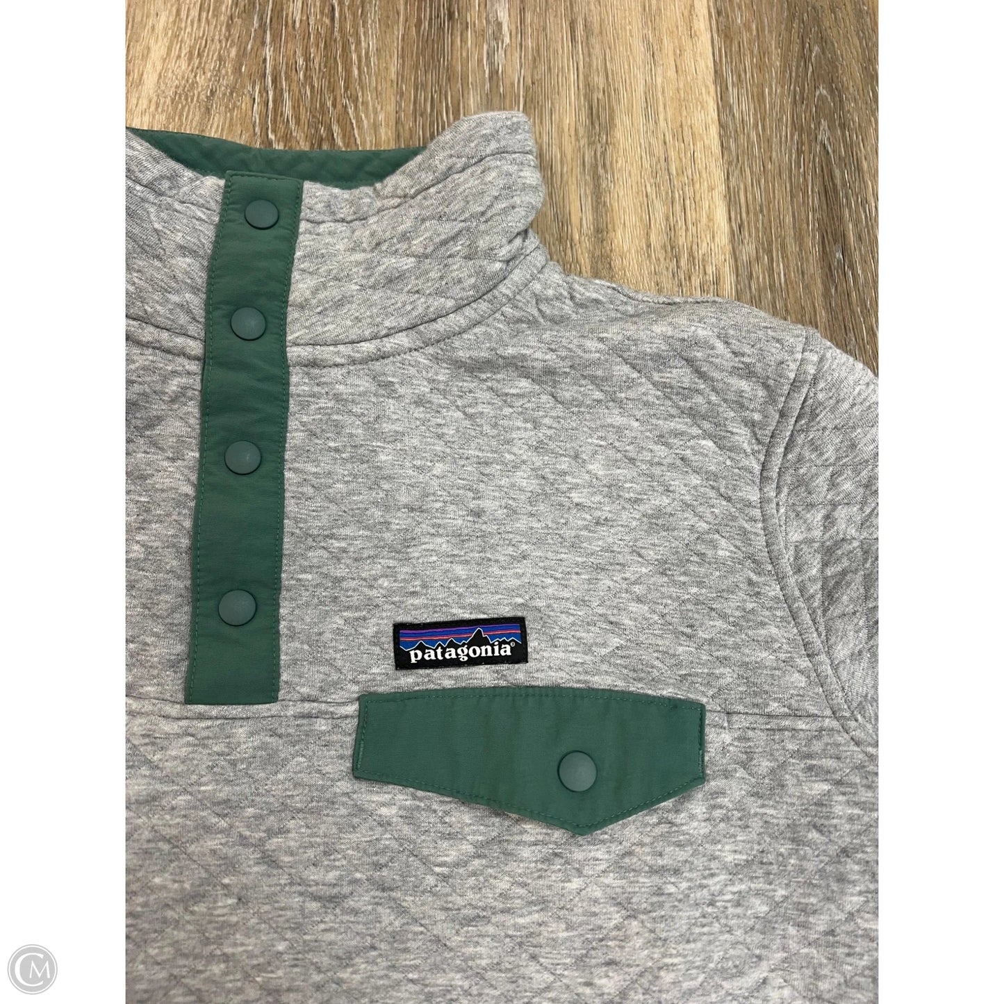 Athletic Sweatshirt Collar By Patagonia In Grey, Size: L