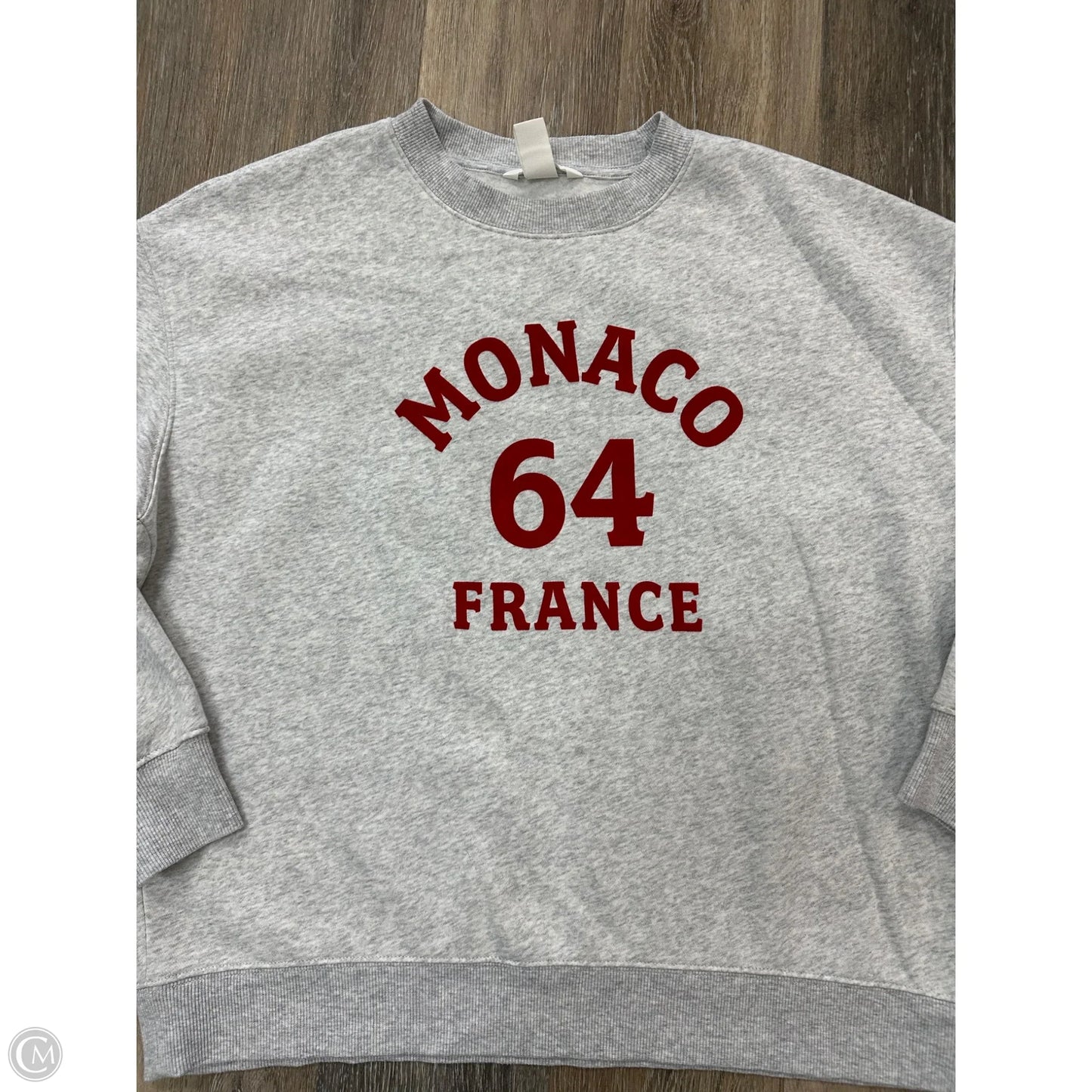 Sweatshirt Crewneck By H&m In Grey, Size: L