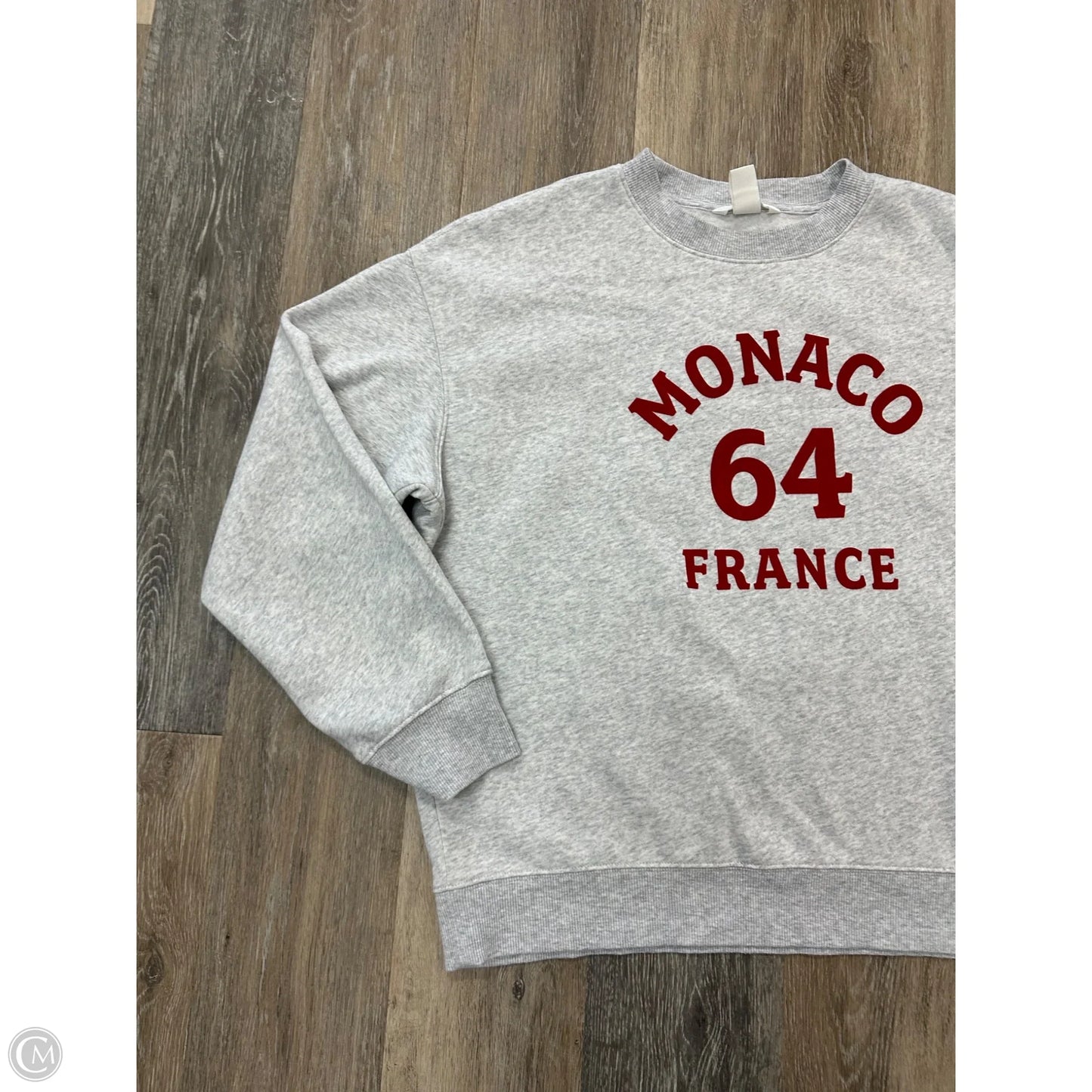 Sweatshirt Crewneck By H&m In Grey, Size: L