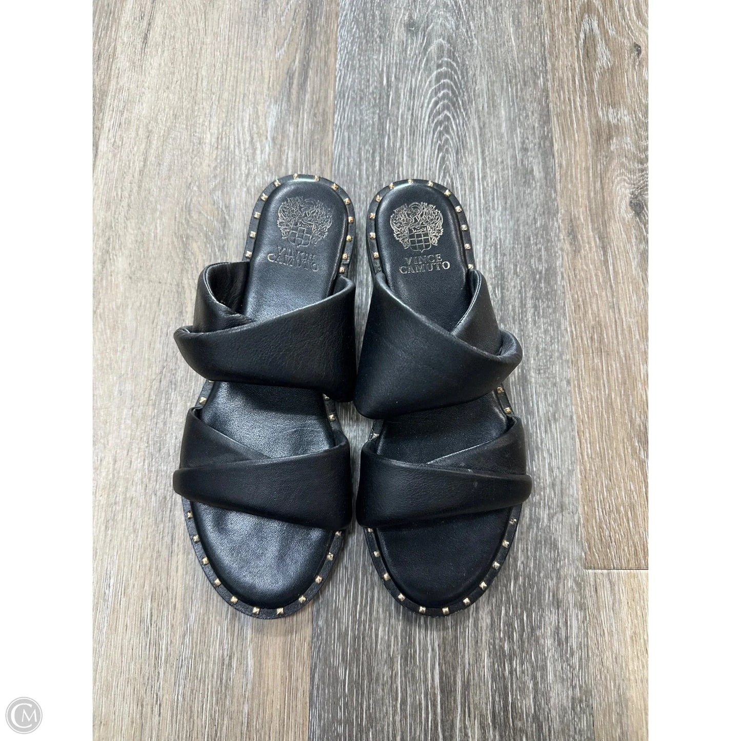 Sandals Flats By Vince Camuto In Black, Size: 7.5