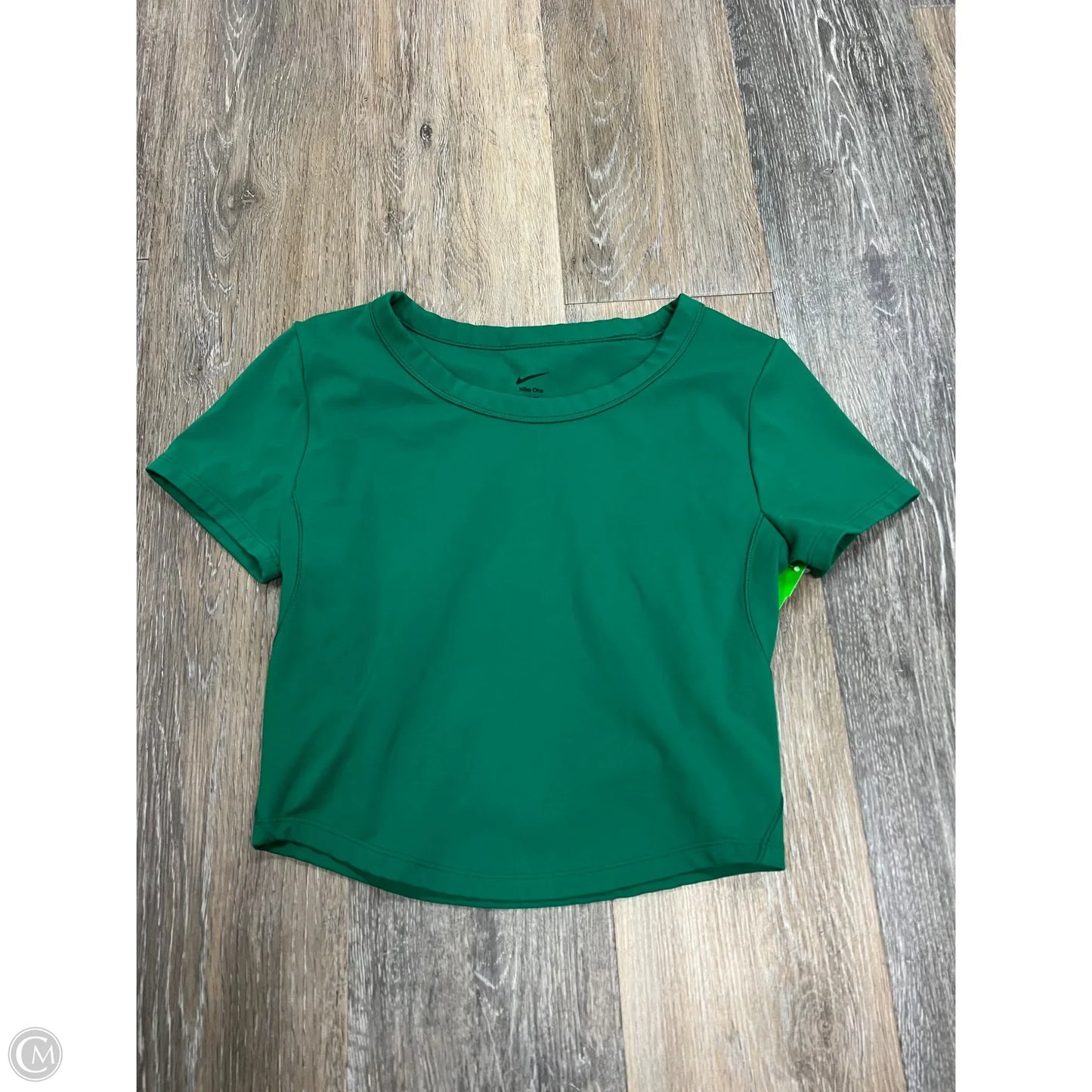 Athletic Top Short Sleeve By Nike Apparel In Green, Size: S