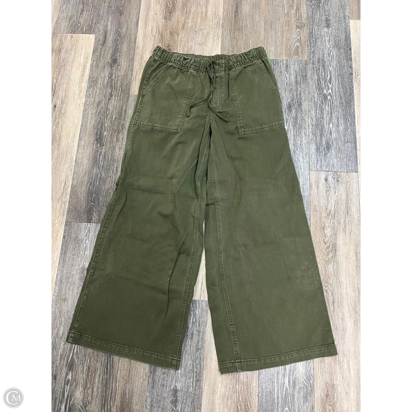 Jeans Wide Leg By Gap In Green Denim, Size: M